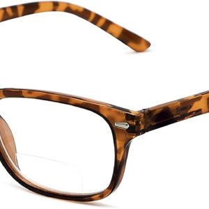The Manhattan – Lentes de lectura bifocales para lectura, lentes de estilo rectangular para hombres y mujeres + tortuga marrón 3.50 The Manhattan – Lentes de lectura bifocales para lectura, lentes de estilo rectangular para hombres y mujeres + tortuga marrón 3.50
