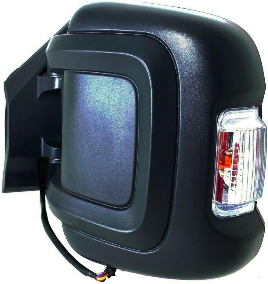 2017 2018 2019 2020 2021 2022 compatible con Ram Promaster conductor izquierdo puerta delantera lateral espejo retrovisor brazo largo señal calentada
