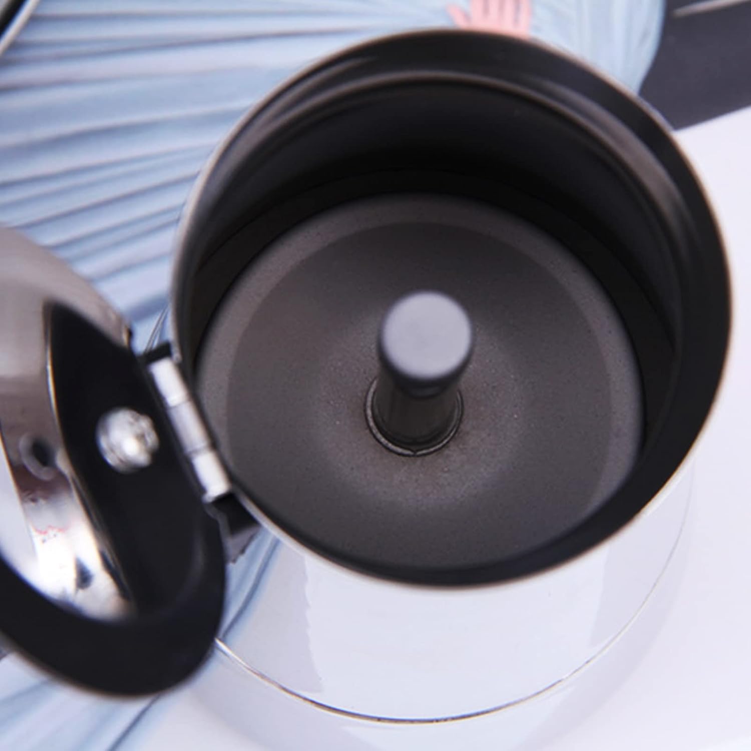 Olla moka de acero inoxidable de 110 V, cafetera para café expreso, cafetera moka para uso en casa y oficina (9 tazas (15.2 fl oz))