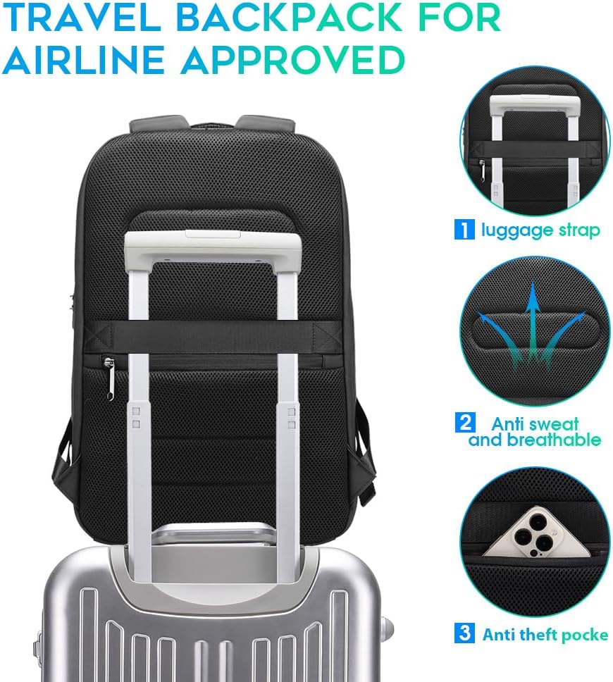 BANGE Mochila inteligente para computadora portátil de negocios que puede contener una mochila de viaje para laptop de 15.6 pulgadas, bolsa de