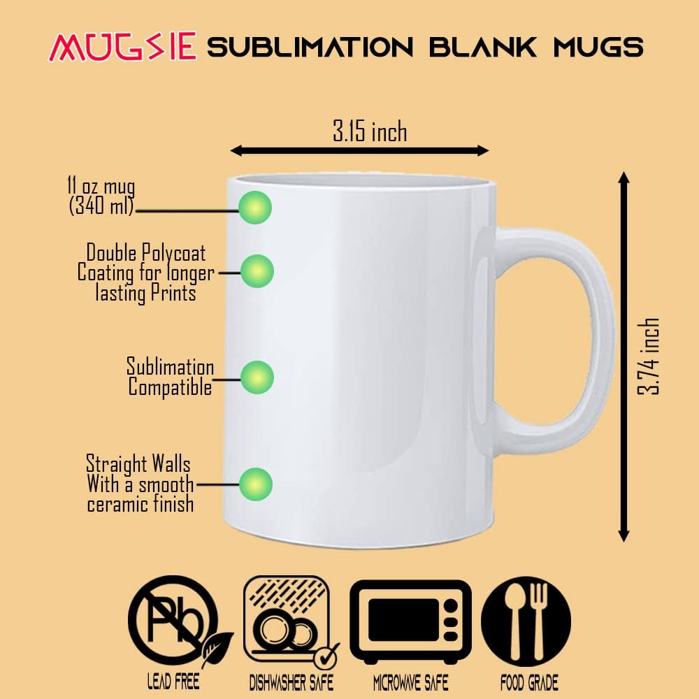 TWISTED ENVY Tazas de sublimación de 11 oz con caja de taza de regalo. Tazas – Caja de cartón con soporte de espuma Caja de 24