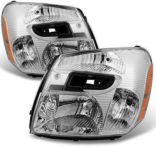 Faros de cristal claro para SUV Chevy Equinox, luz delantera de reemplazo, par de faros izquierda + derecha