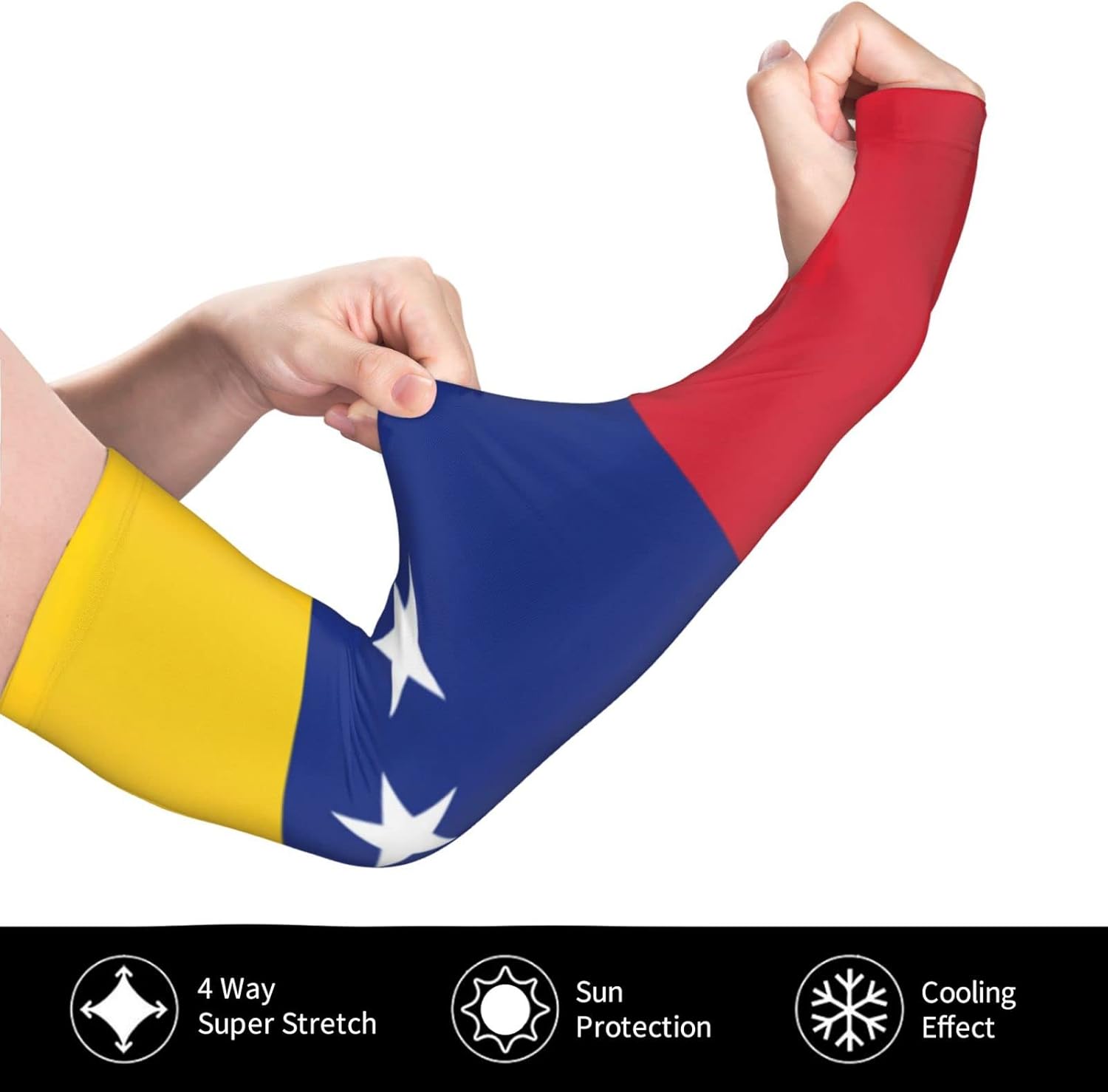 Manga de compresión para hombre y mujer, manga de protección de la bandera de Venezuela, mangas de protección para tatuajes, mangas de brazo para