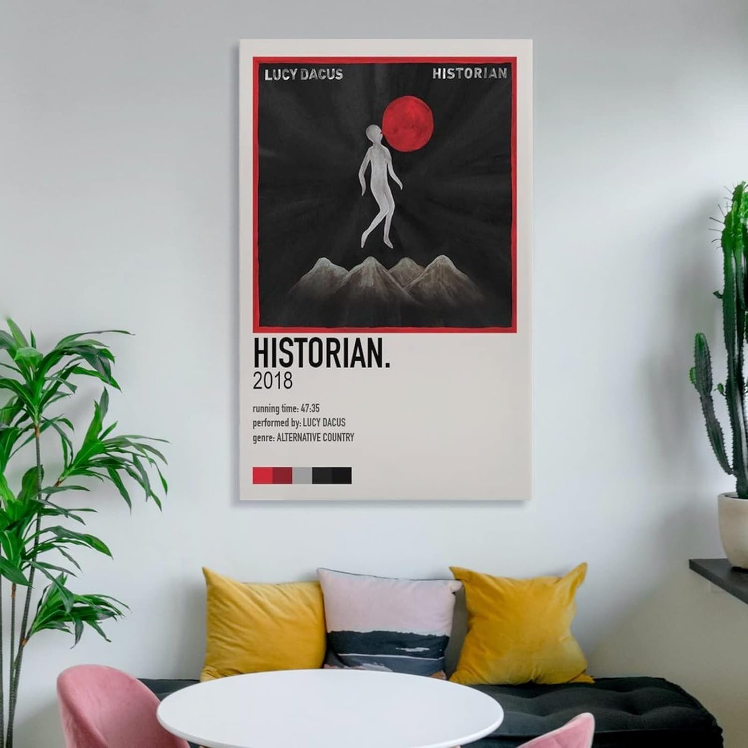 DAXXIN Lucy Dacus HISTORIAN 2018 1 – Póster en lienzo decorativo para pared, sala de estar, dormitorio, decoración, regalo, sin marco, estilo sin
