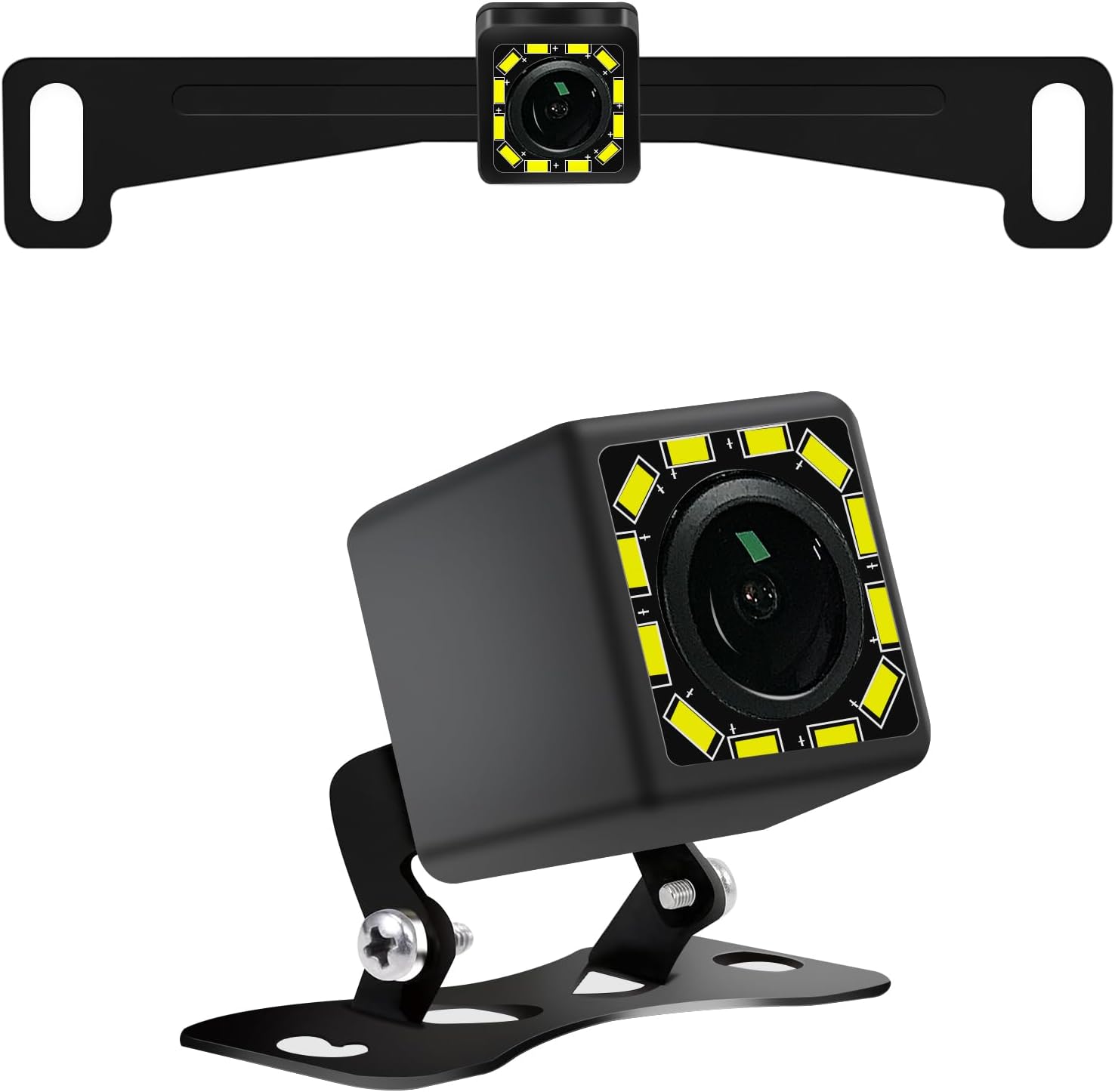 Cámara de respaldo para automóvil, cámara de visión trasera, ultra HD, 12 luces LED, 140 grados, ojo de pez, gran angular, cámara de visión trasera,