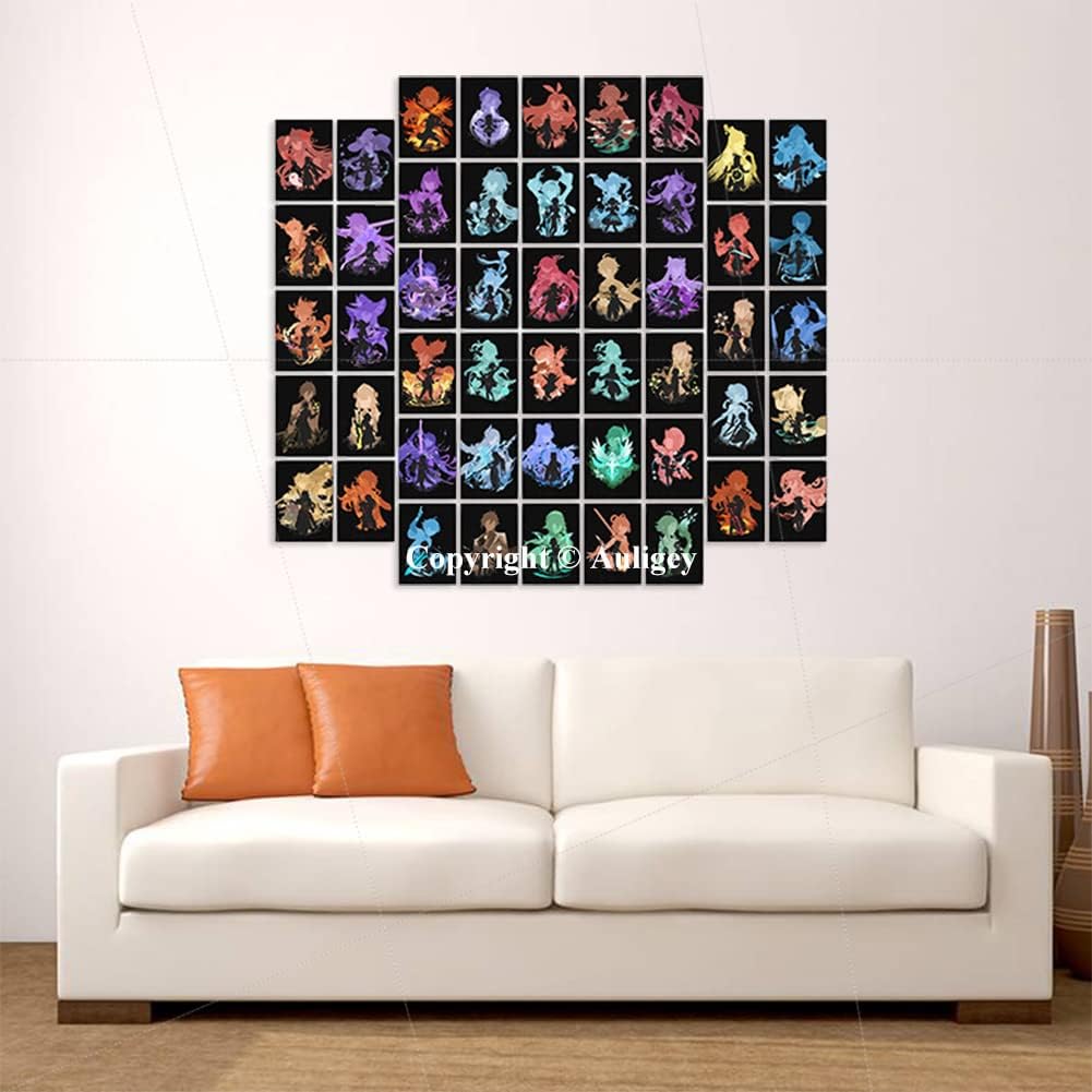 Genshin Kit de collage de pared para decoración de dormitorio, póster estético de anime, regalo para adolescentes y niñas, regalo para entusiastas