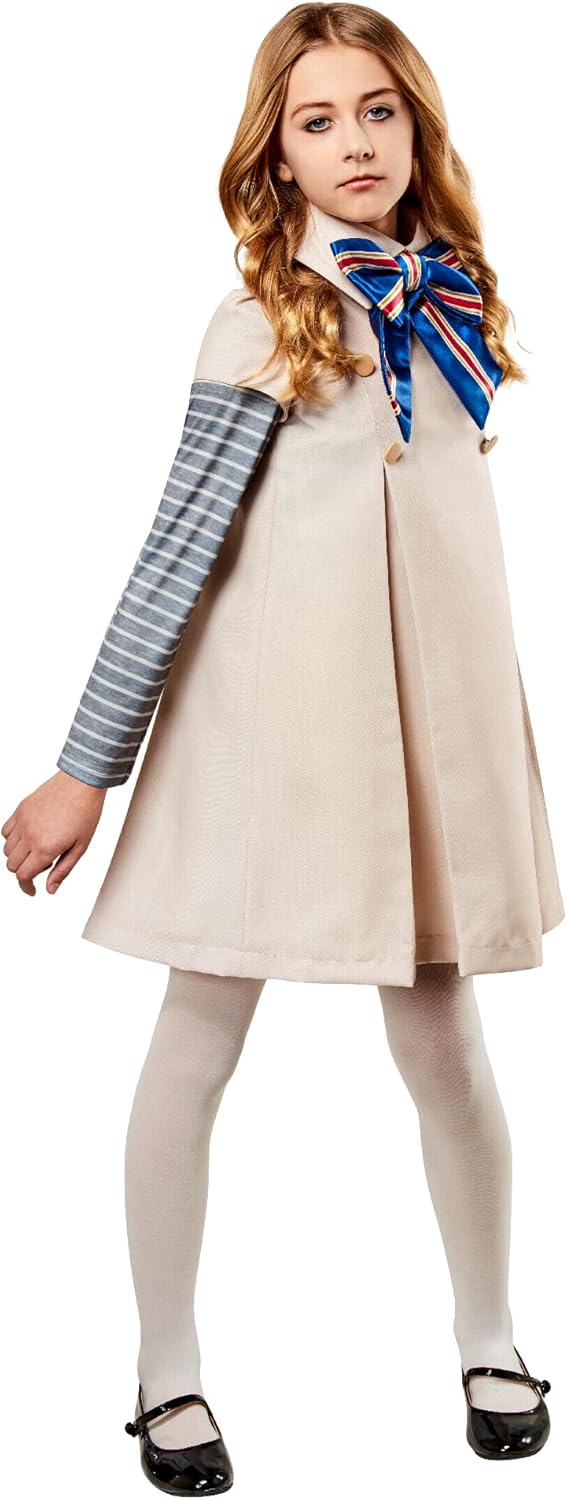 Rubie’s Vestido de disfraz M3gan para niña, como se muestra