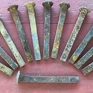 12 Vintage Railroad Spikes 12 Vintage Railroad Spikes
