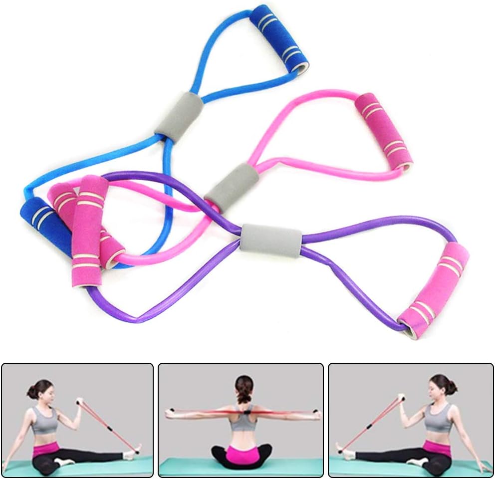 Tubo de resistencia en forma de 8 para entrenamiento en casa, yoga, pilates, brazos, herramienta de entrenamiento de fuerza