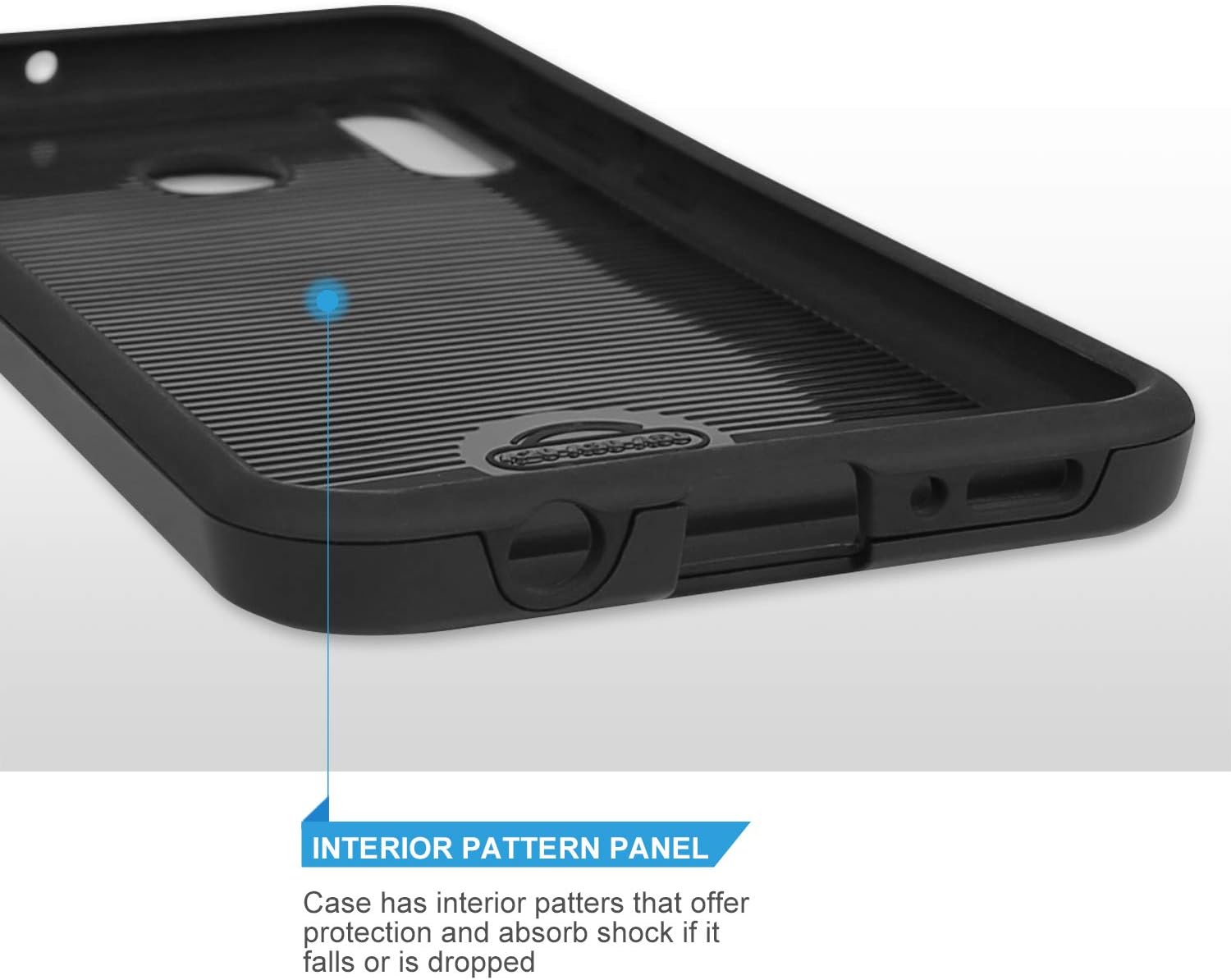TJS Funda para teléfono compatible con Alcatel 3V 20195032W (no compatible con Alcatel 3V 2018), híbrida a prueba de golpes con acabado metálico con