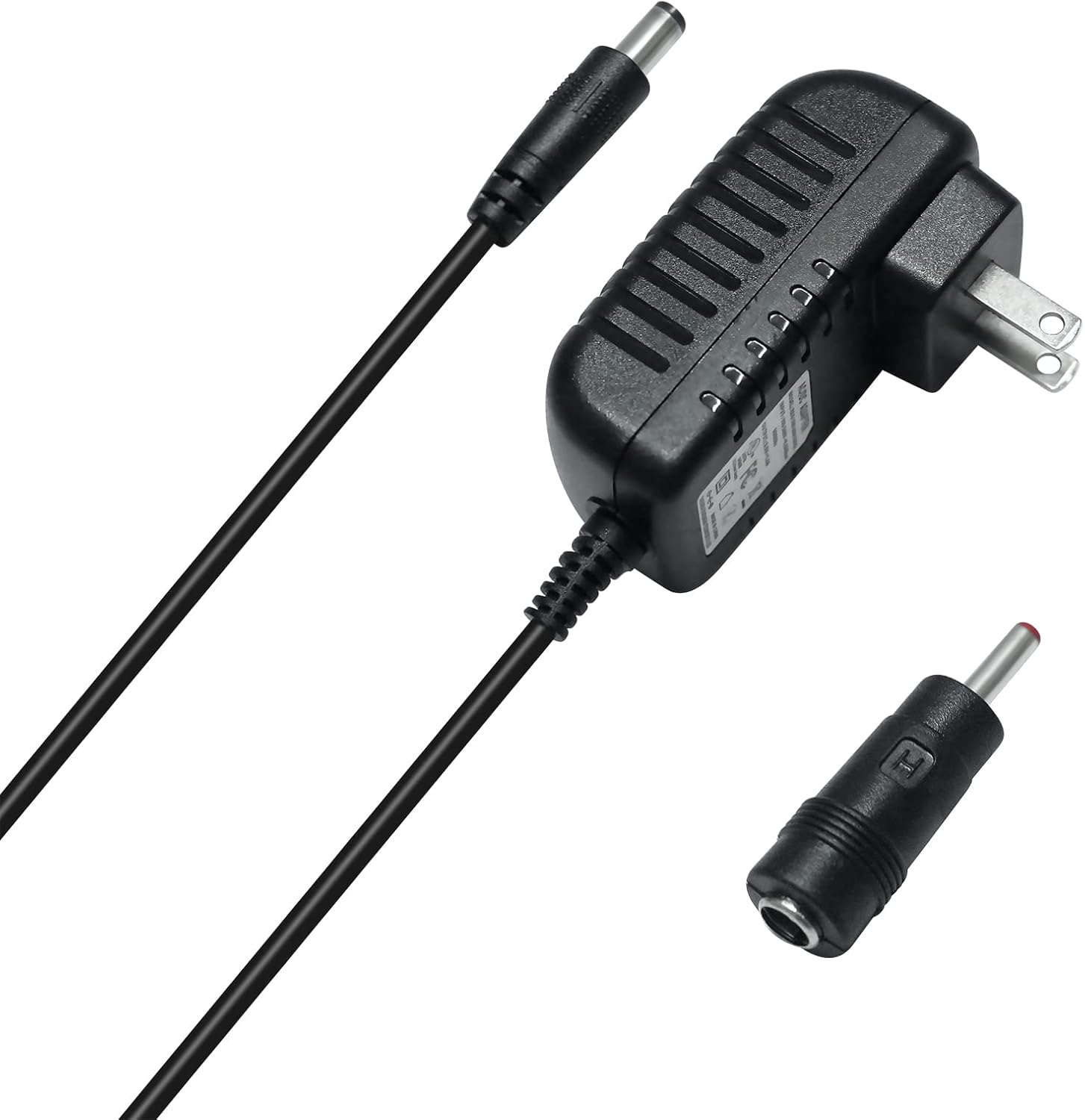 DCHAV Fuente de alimentación de 12V 1A Adaptador de CA a CC 100-240V 50-60Hz Cable de alimentación Transformador 0.217 in x 0.098 in 0.138 in x