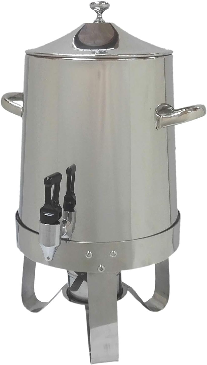 Dispensador de bebidas calientes de 12 x 10 x 21 pulgadas, 10 litros, urna de café, dispensador grande de bebidas de sidra de acero inoxidable con