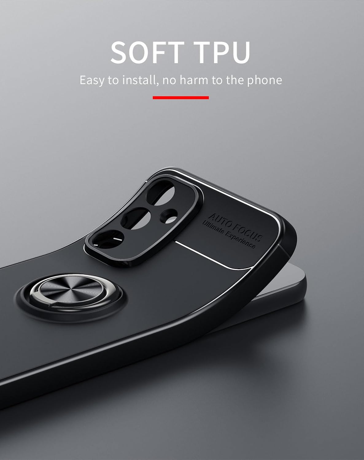 Asuwish Funda de teléfono para Samsung Galaxy S23 FE 5G con protector de pantalla de vidrio templado y soporte de anillo de soporte de TPU suave,