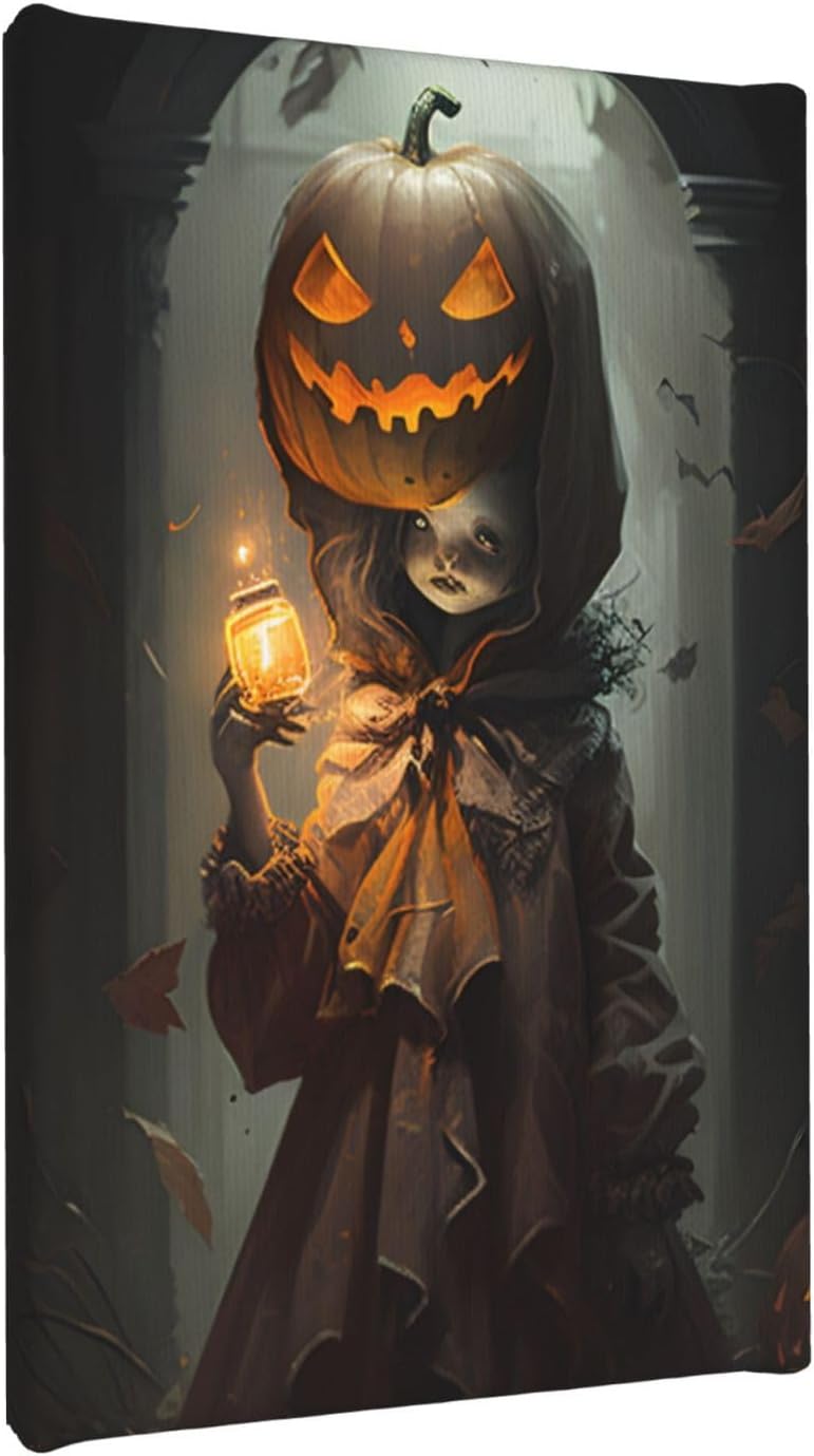 yvkew Lienzo decorativo para pared de Halloween, decoración del hogar, pinturas de arte abstracto, regalos, arte moderno, decoración para oficina,