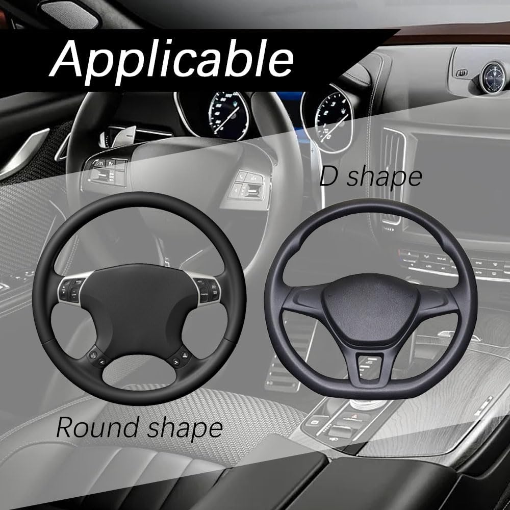 Funda para volante de automóvil, funda de piel sintética de 15 pulgadas, protector universal antideslizante para volante de automóvil, accesorios