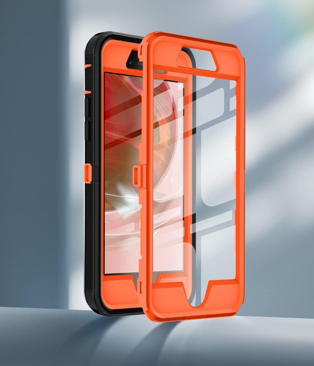 I-HONVA Funda para iPhone SE 20222020, protector de pantalla integrado, a prueba de golpes, a prueba de polvo y caídas, 3 en 1, cuerpo completo,
