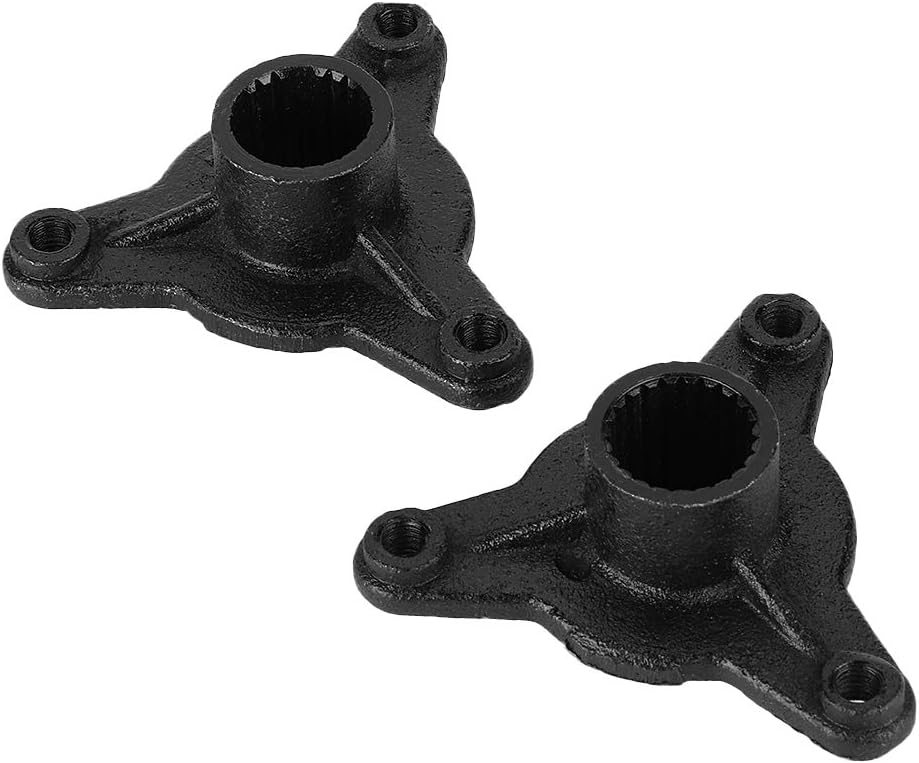 Qiilu 1 par de bujes de eje de rueda trasera, 3.071 in 23T Spline 3 pernos de rueda trasera Hub para 110cc ATV507 ATV516F ATV517F ATV Go Kart