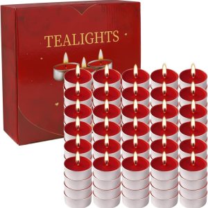 YOROXRG Paquete de 100 velas románticas sin perfume, velas de té sin aroma y de larga duración, sin goteo y de larga duración, para el estado de YOROXRG Paquete de 100 velas románticas sin perfume, velas de té sin aroma y de larga duración, sin goteo y de larga duración, para el estado de