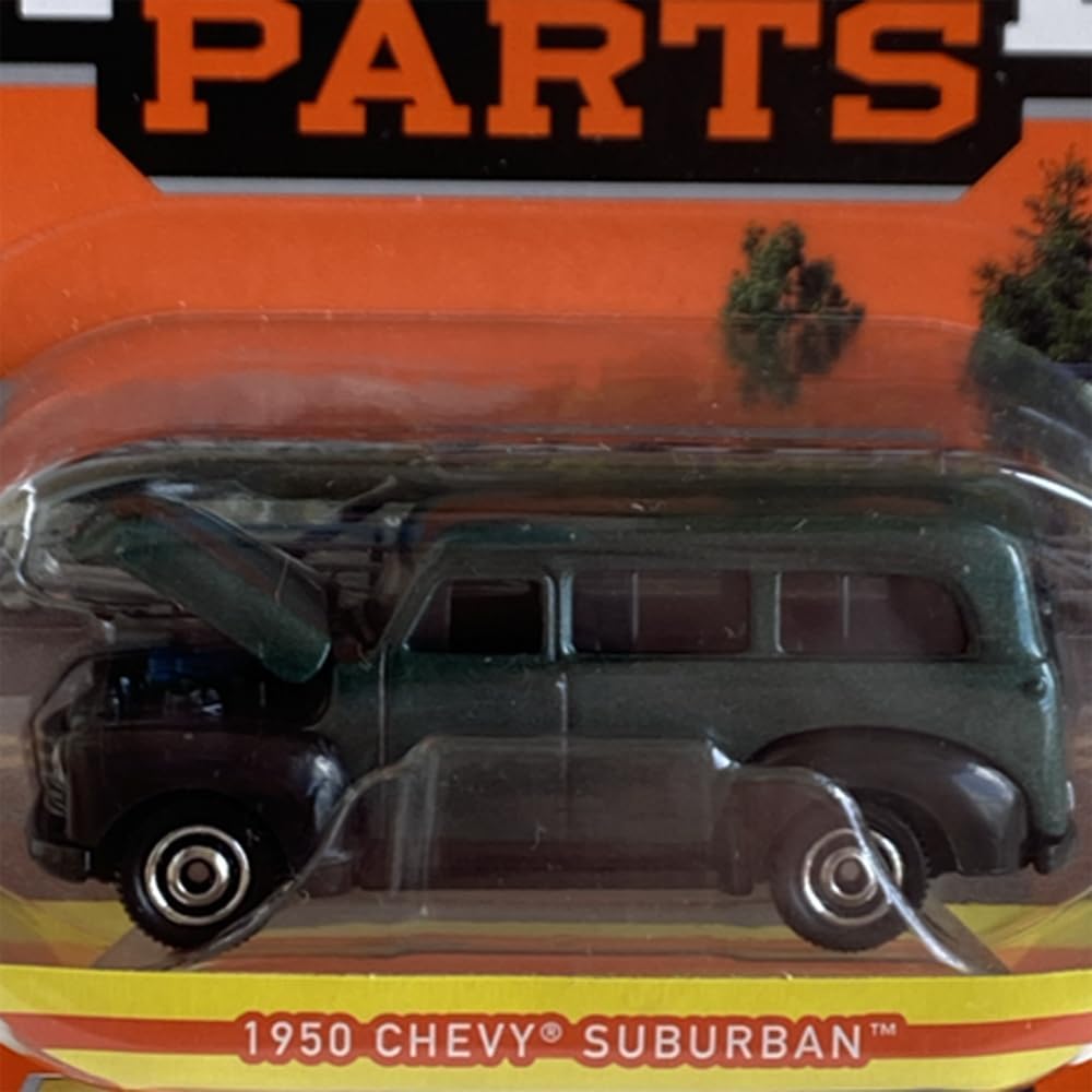 Vehículo fundido a presión de piezas móviles de Matchbox coleccionable – Chevy Suburban 1950  HLG09  Verde oscuro  Fabricado con zinc reciclado