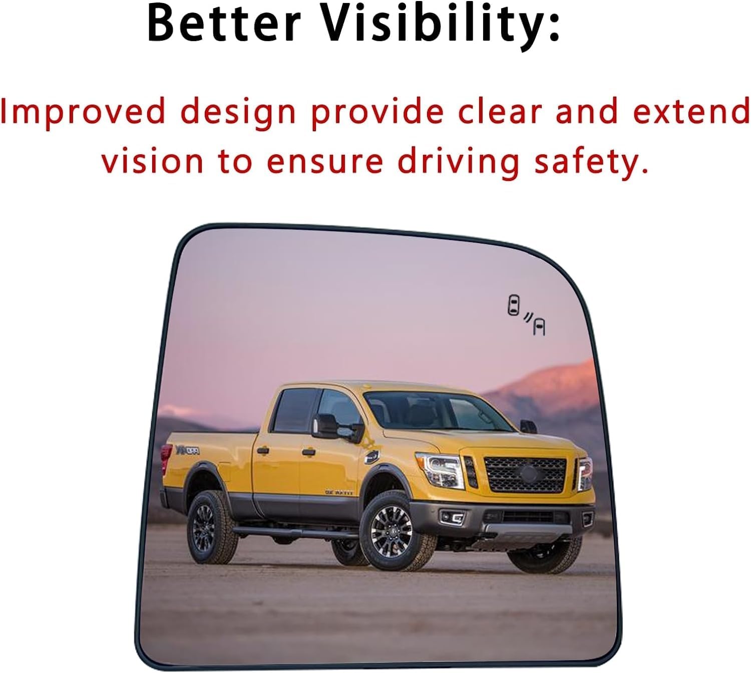 Espejo lateral derecho de repuesto para Nissan Titan 2016 2017 2018 2019  para espejo lateral Nissan Titan con soporte trasero y sistema de