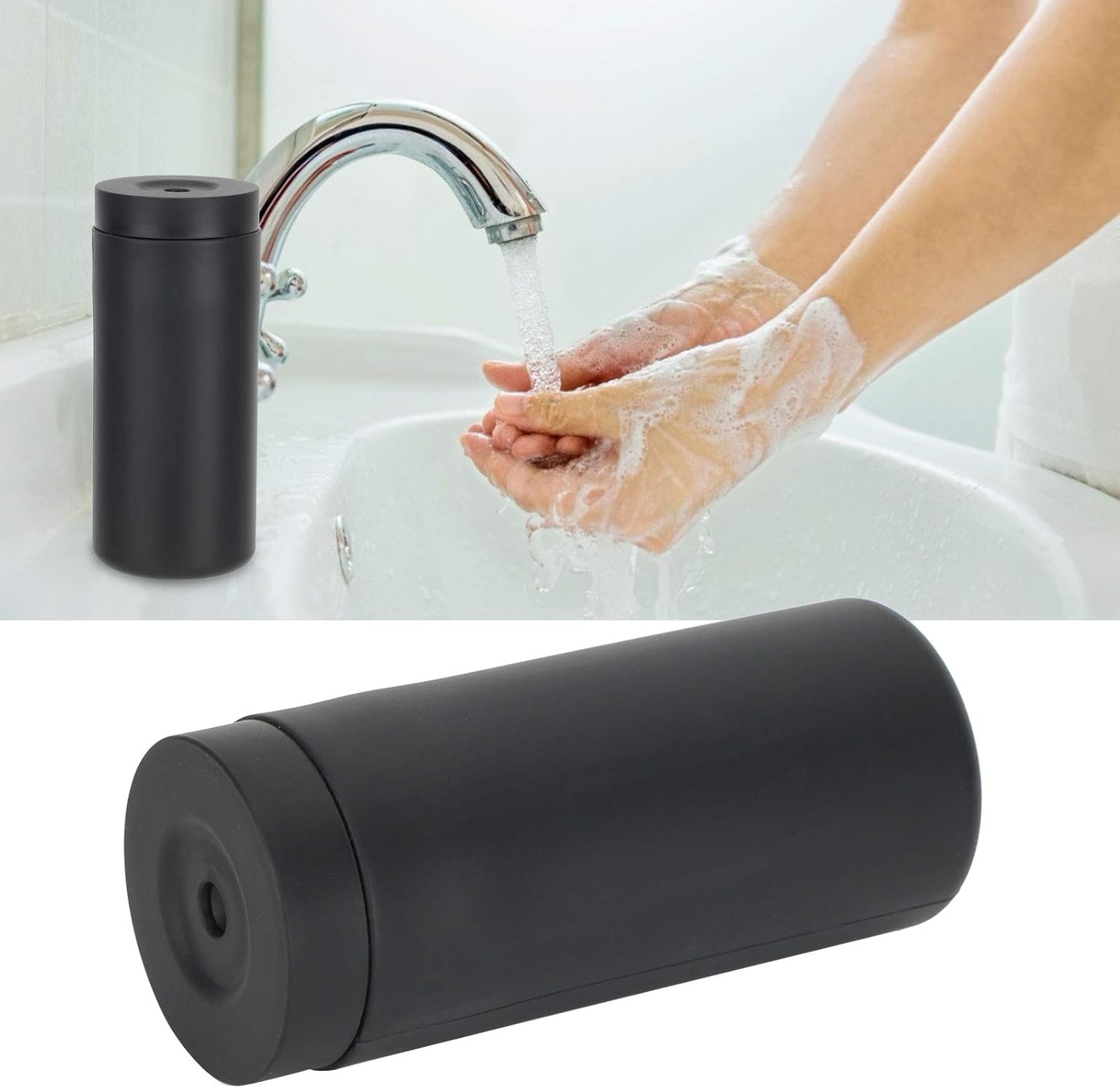 Dispensador de jabón de silicona dividido de 8.1 fl oz, dispensador de jabón para lavar platos y jabón de manos, dispensador de jabón de manos,