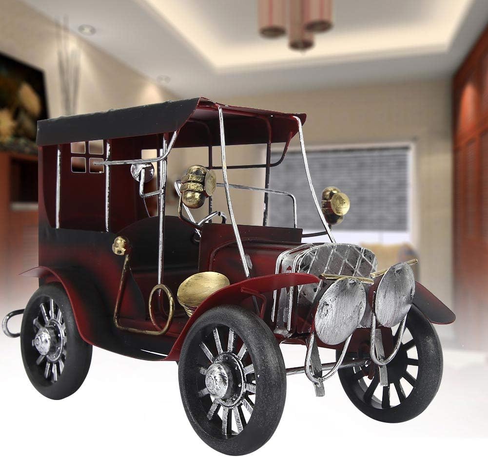 Sheens Modelo de coche antiguo vintage, juguete coleccionable de metal en miniatura, juguete de vehículo coleccionable para el hogar, oficina,