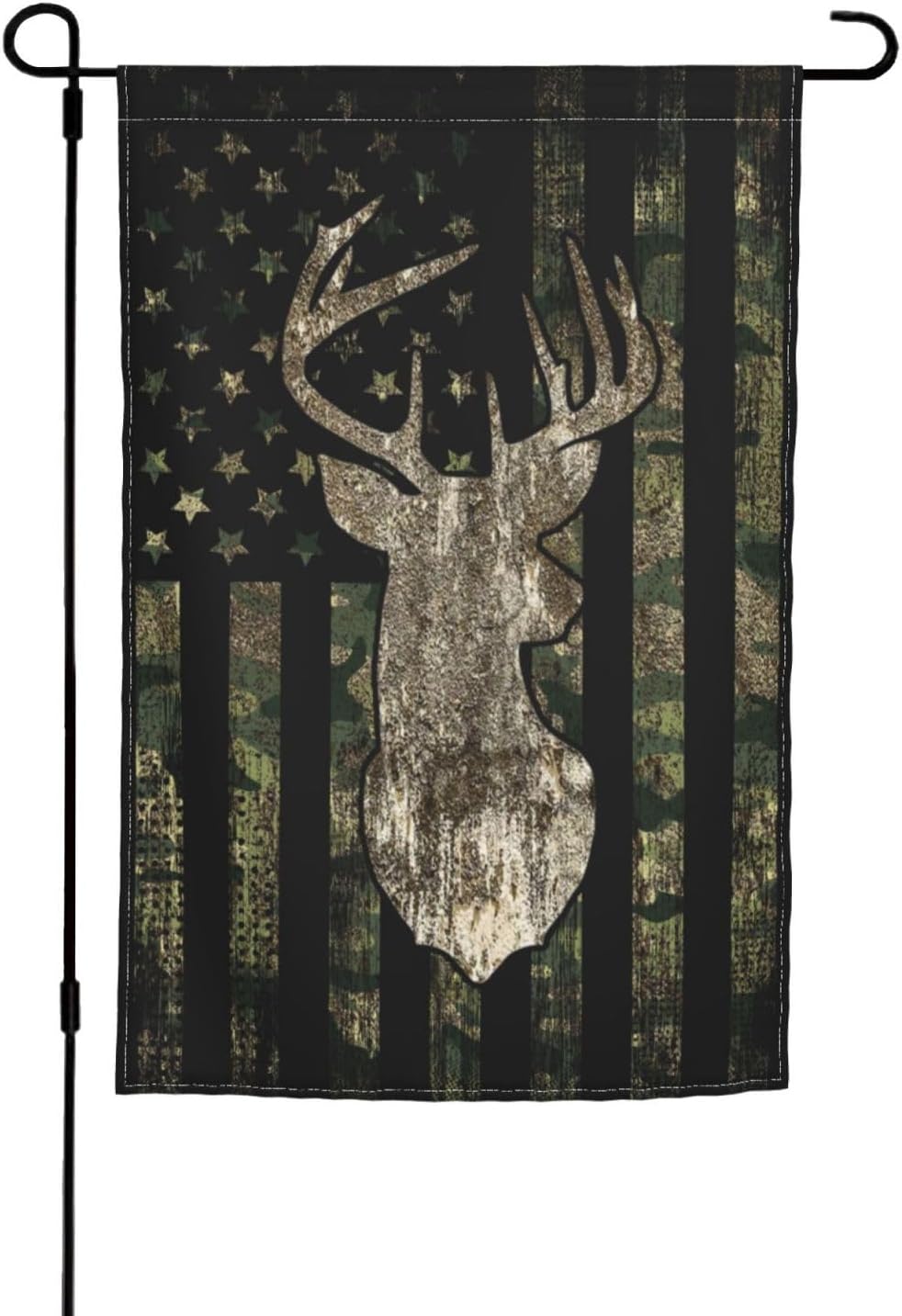 Bandera estadounidense de camuflaje con diseño de camuflaje, bandera de caza, ciervos, para jardín, fiesta de bienvenida, decoración al aire libre,