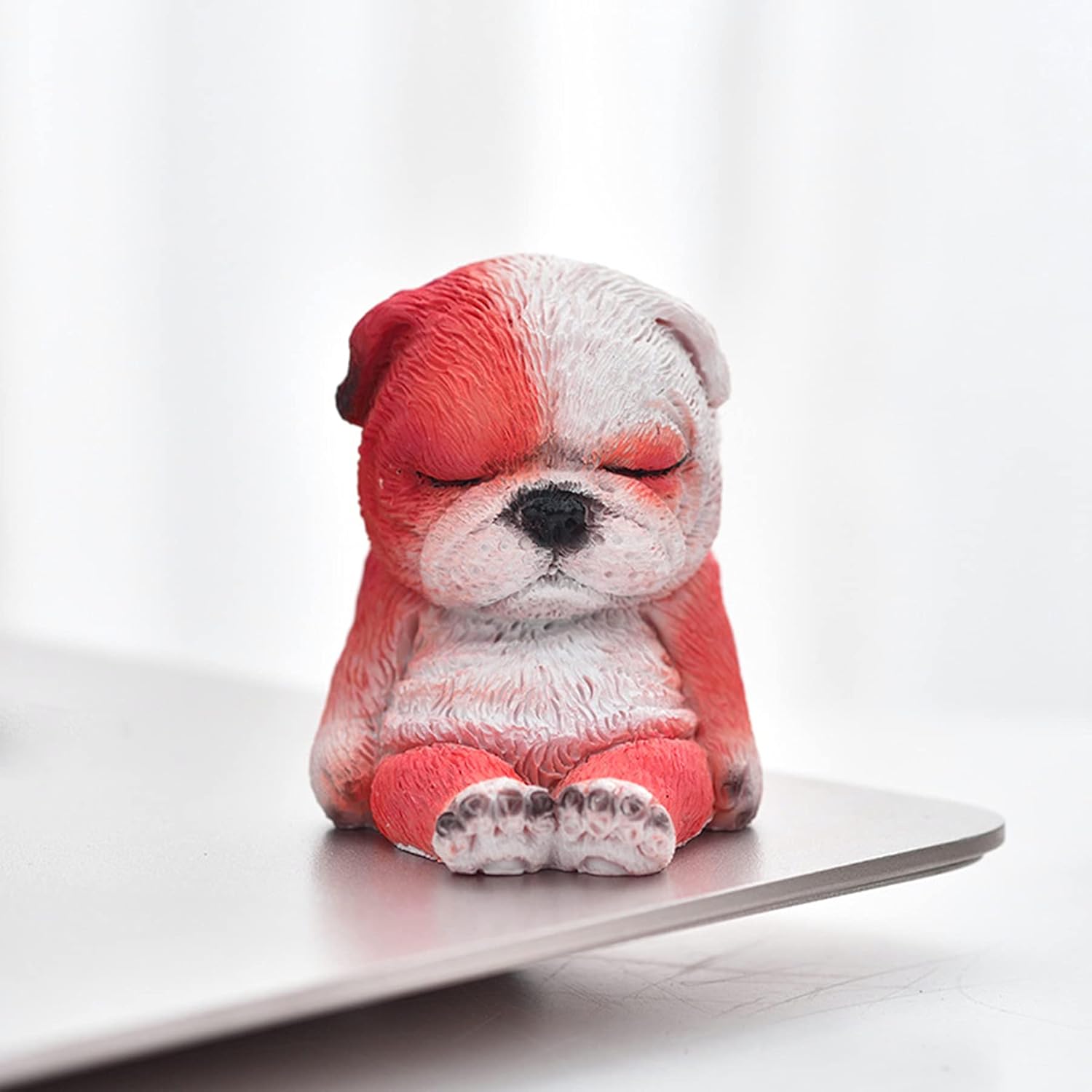 Molde de silicona con forma de bulldog 3D, molde creativo para velas de perro, molde de chocolate para perros dormidos, moldes de arcilla para