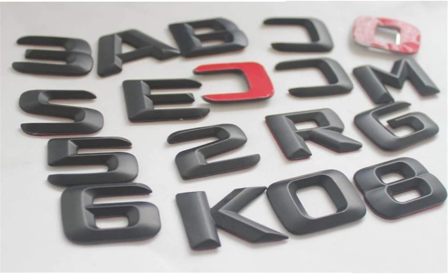 Un-Branded ABS negro mate E 350 pulgadas letras traseras del maletero del coche, insignia de la palabra, emblema de la letra para Mercedes Benz
