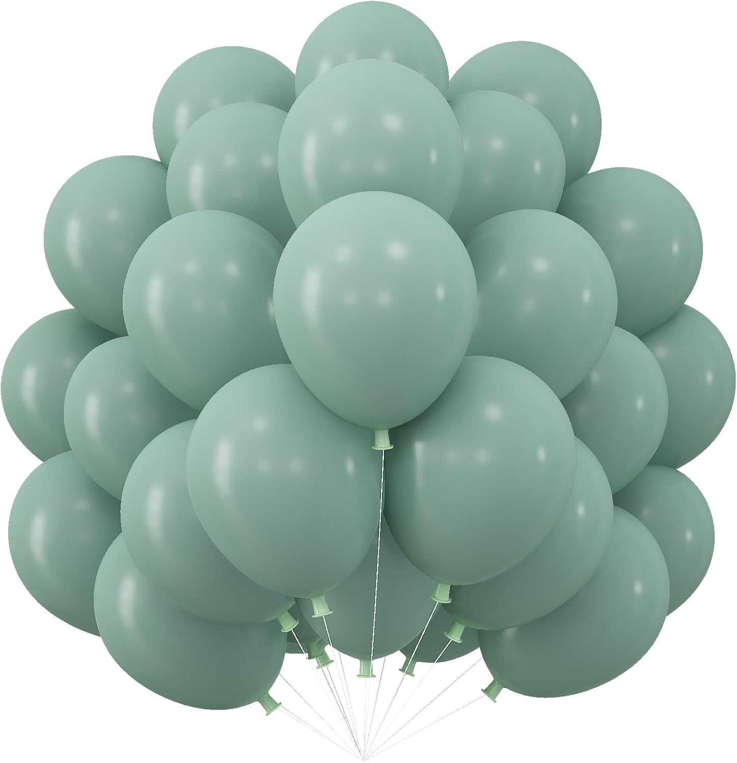Globos verde salvia de doble relleno, 50 globos de fiesta verde pastel aguacate, globos de látex verde oliva, globos de helio, globos de helio,
