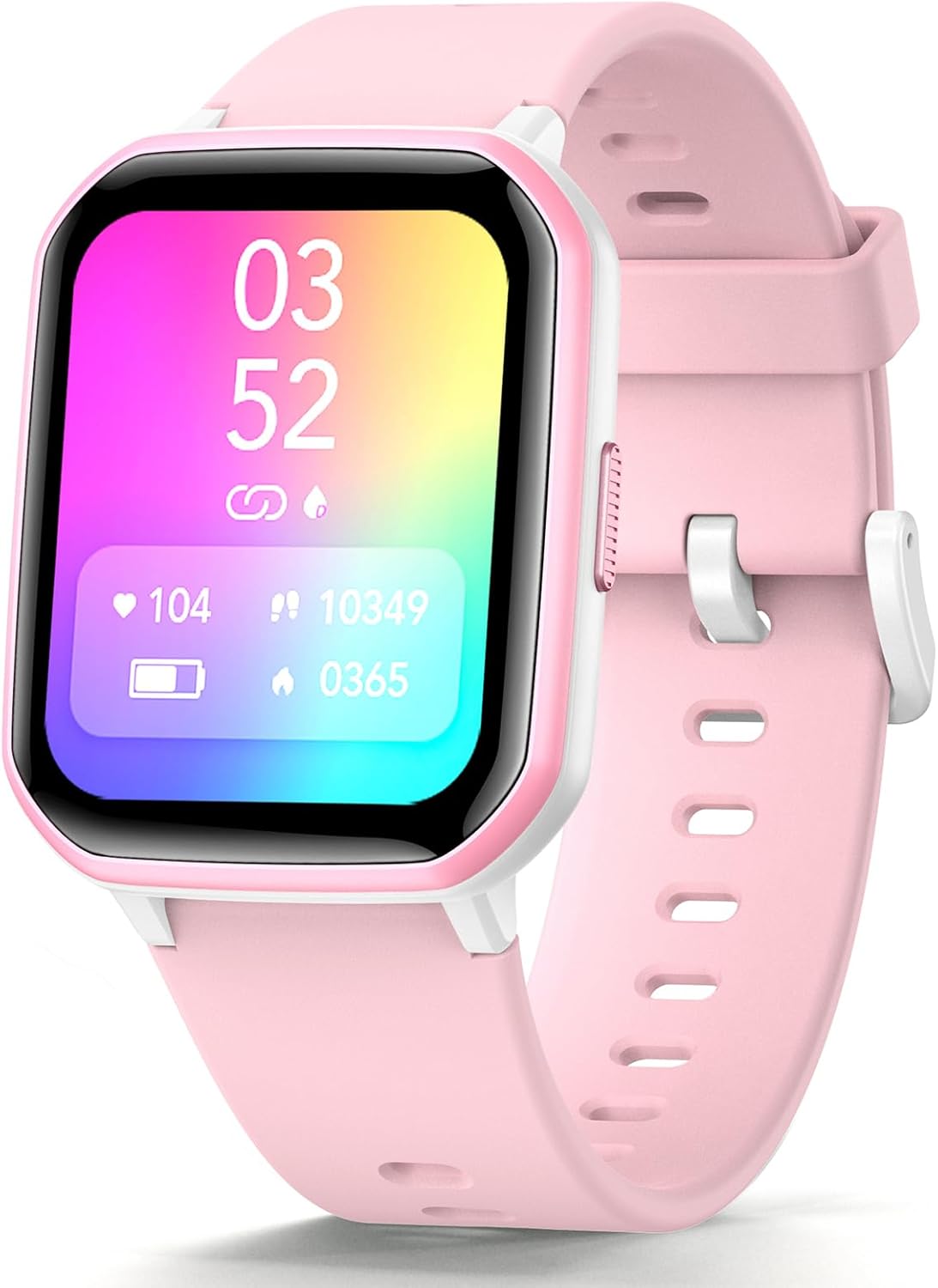 YOUSOKU Reloj inteligente para niños y niñas, reloj de seguimiento de actividad física para niños, esferas de bricolaje de 1.5 pulgadas, 19 modos
