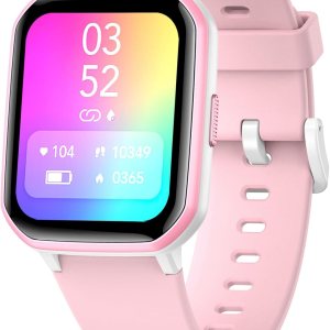 YOUSOKU Reloj inteligente para niños y niñas, reloj de seguimiento de actividad física para niños, esferas de bricolaje de 1.5 pulgadas, 19 modos YOUSOKU Reloj inteligente para niños y niñas, reloj de seguimiento de actividad física para niños, esferas de bricolaje de 1.5 pulgadas, 19 modos