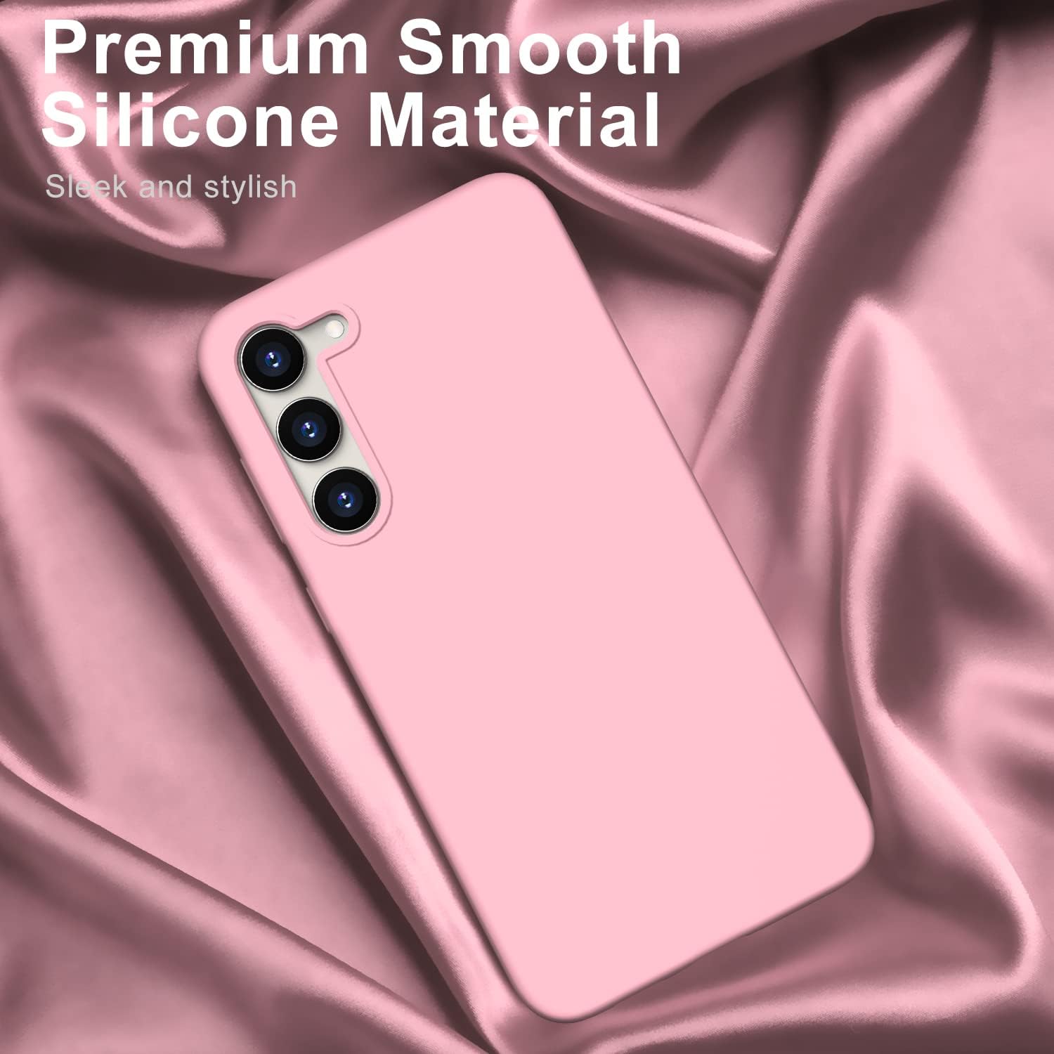 DEENAKIN Funda de silicona para Samsung Galaxy S23, suave y sedosa, de goma, de gel, con forro de microfibra suave, ajuste delgado, funda protectora