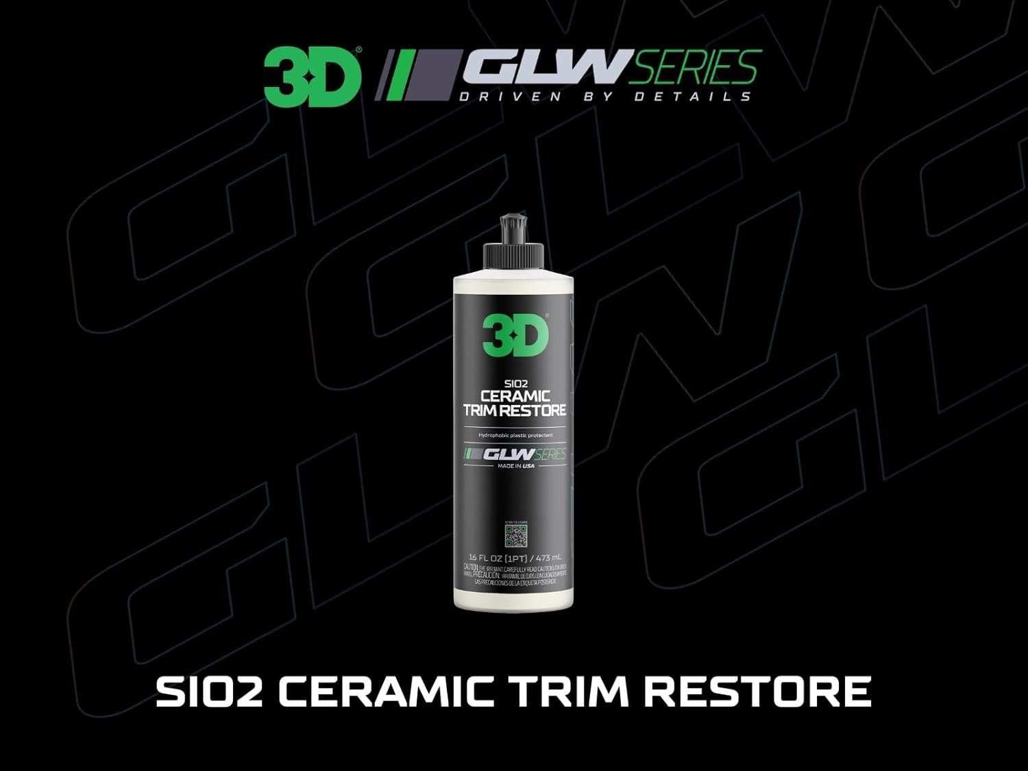 3D Restauración de molduras de cerámica SiO2, serie GLW  Ultimate Hydrophobic Trim Reviver  Restauración, brillo y protección con infusión de SiO2