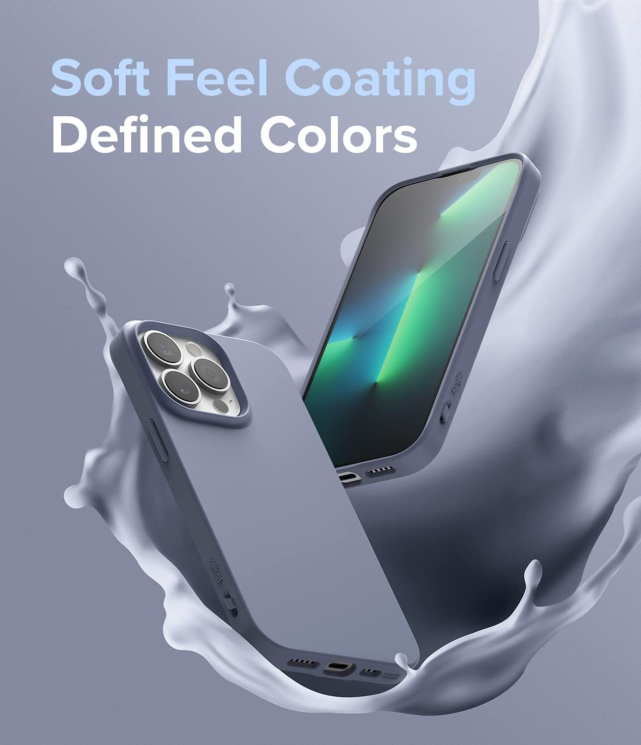 Ringke Funda compatible con iPhone 13 Pro, Air-S tipo silicona a prueba de golpes, flexible, mate, TPU fina, protección completa para teléfono de