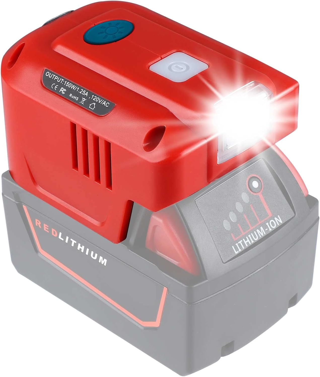 EID Inversor para batería Milwaukee M18 18V, DC 18V a CA 110  120 V 150 W adaptador de cargador de fuente de alimentación portátil, fuente de
