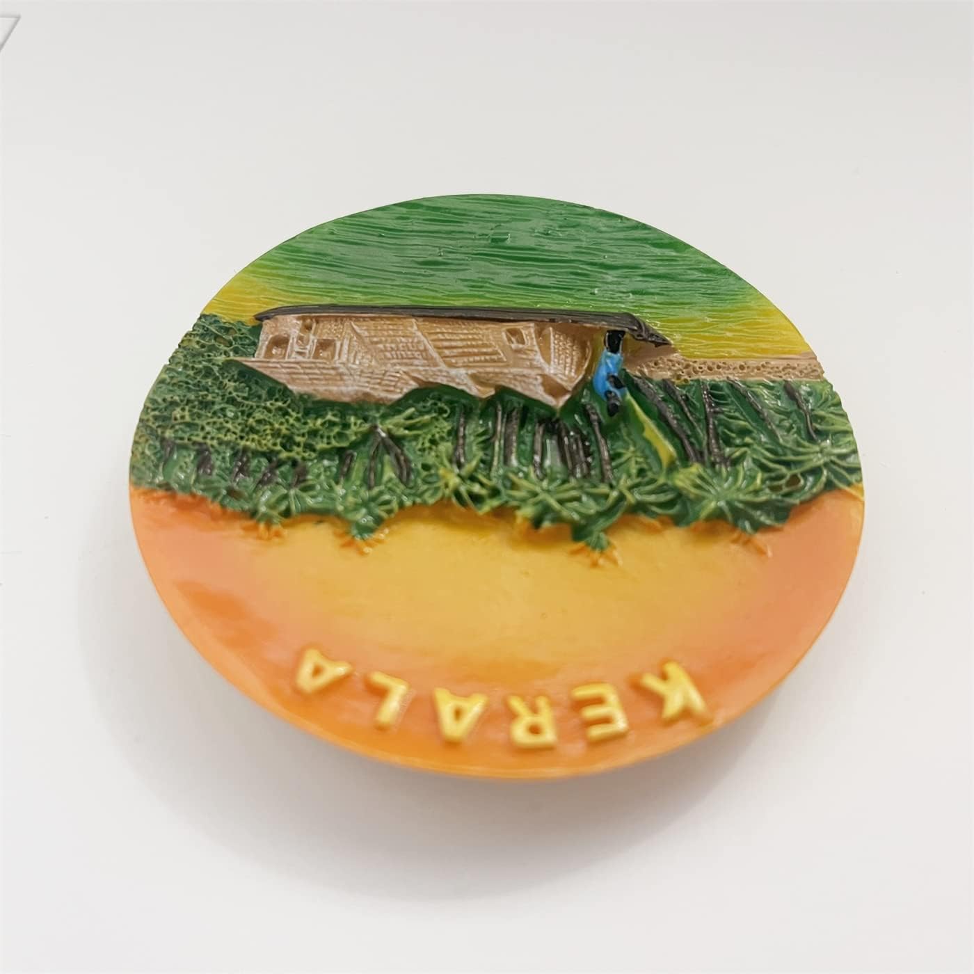 Kerala India – Imán de recuerdo para refrigerador 3D, resina hecha a mano Kerala para refrigerador, colección de decoración para el hogar y la cocina