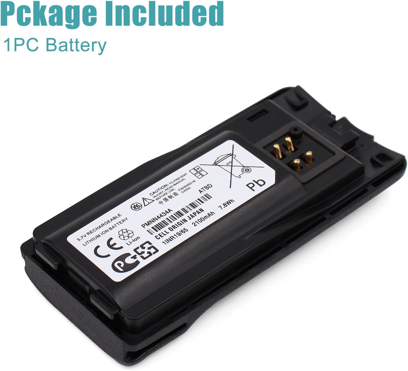Reemplazo PMNN4434 PMNN4434A 7.4V 2100mAh Li-Ion Batería de repuesto compatible con Motorola RMM2050 RMU2080 RMU2040 RMU2043 RMU2080d RMV2080 XT420