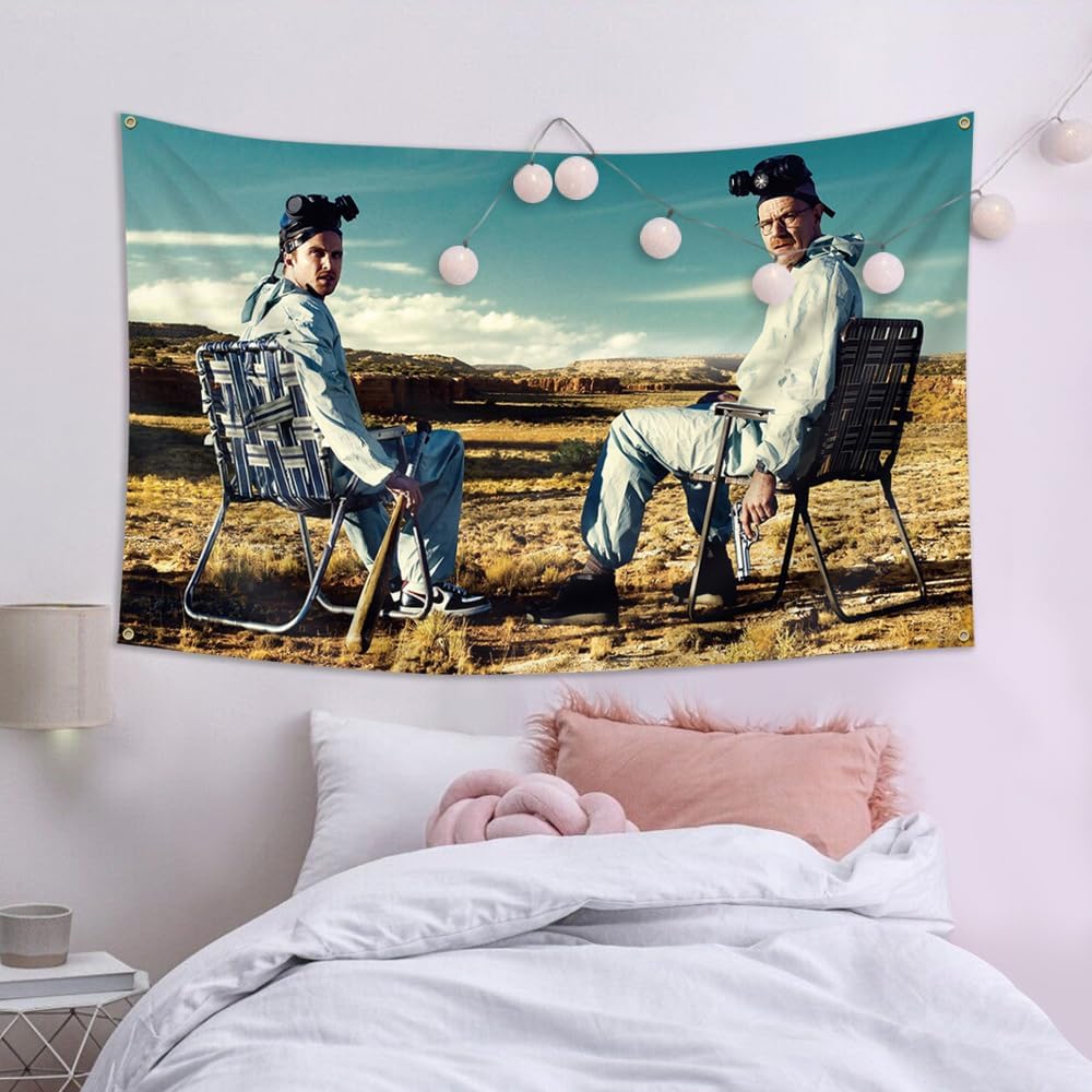 Tapiz de Breaking Bad, bandera blanca de Walter, pancarta de Jesse Pinkman, banderas divertidas para dormitorio universitario, póster para