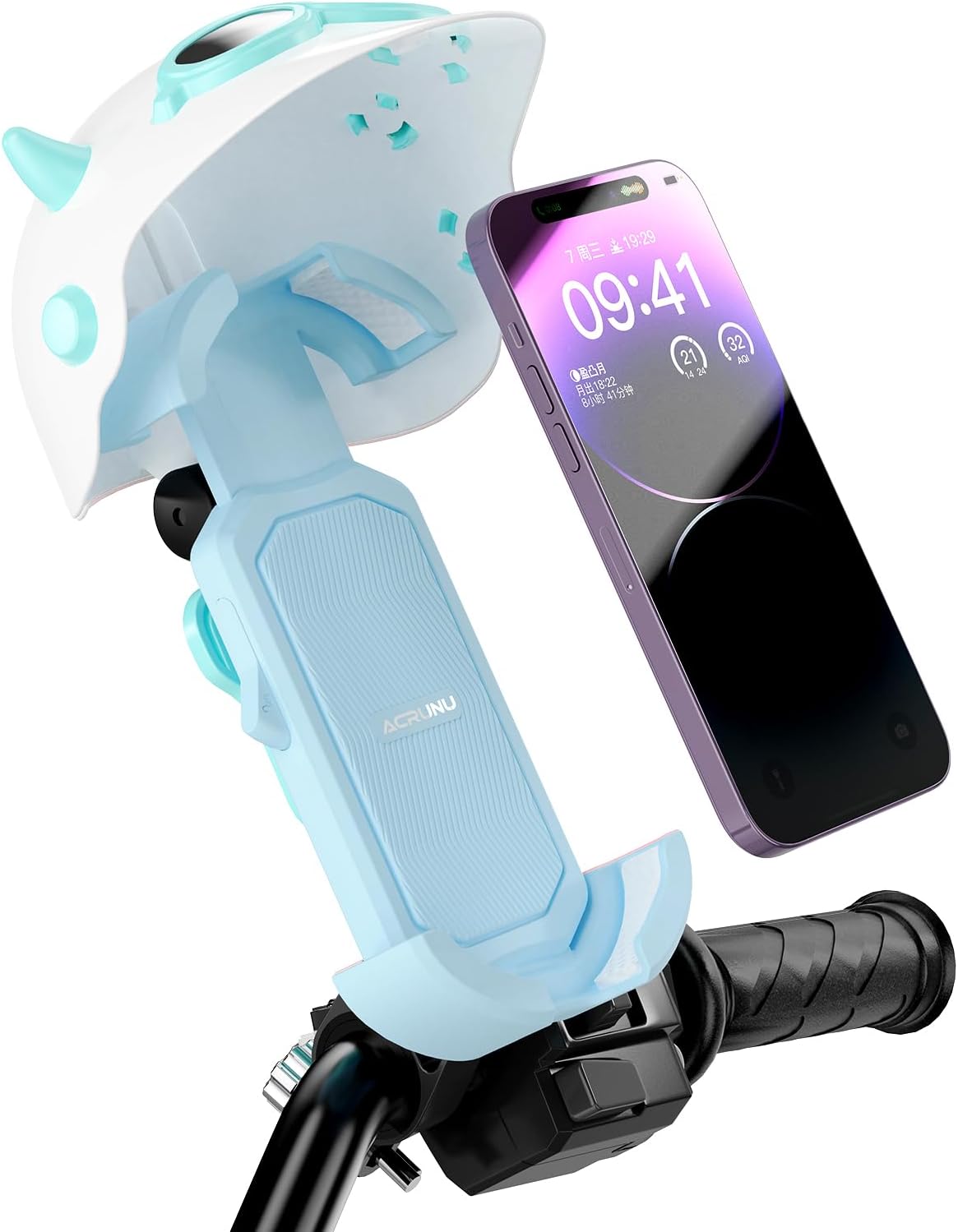 Bike Phone Holder, 360 Rotatable Motorcycle Phone Mount Handlebar Cell Phone Clamp, Scooter Phone Clip for iPhone 14 PlusPro Max, 13 Pro Max, S10,