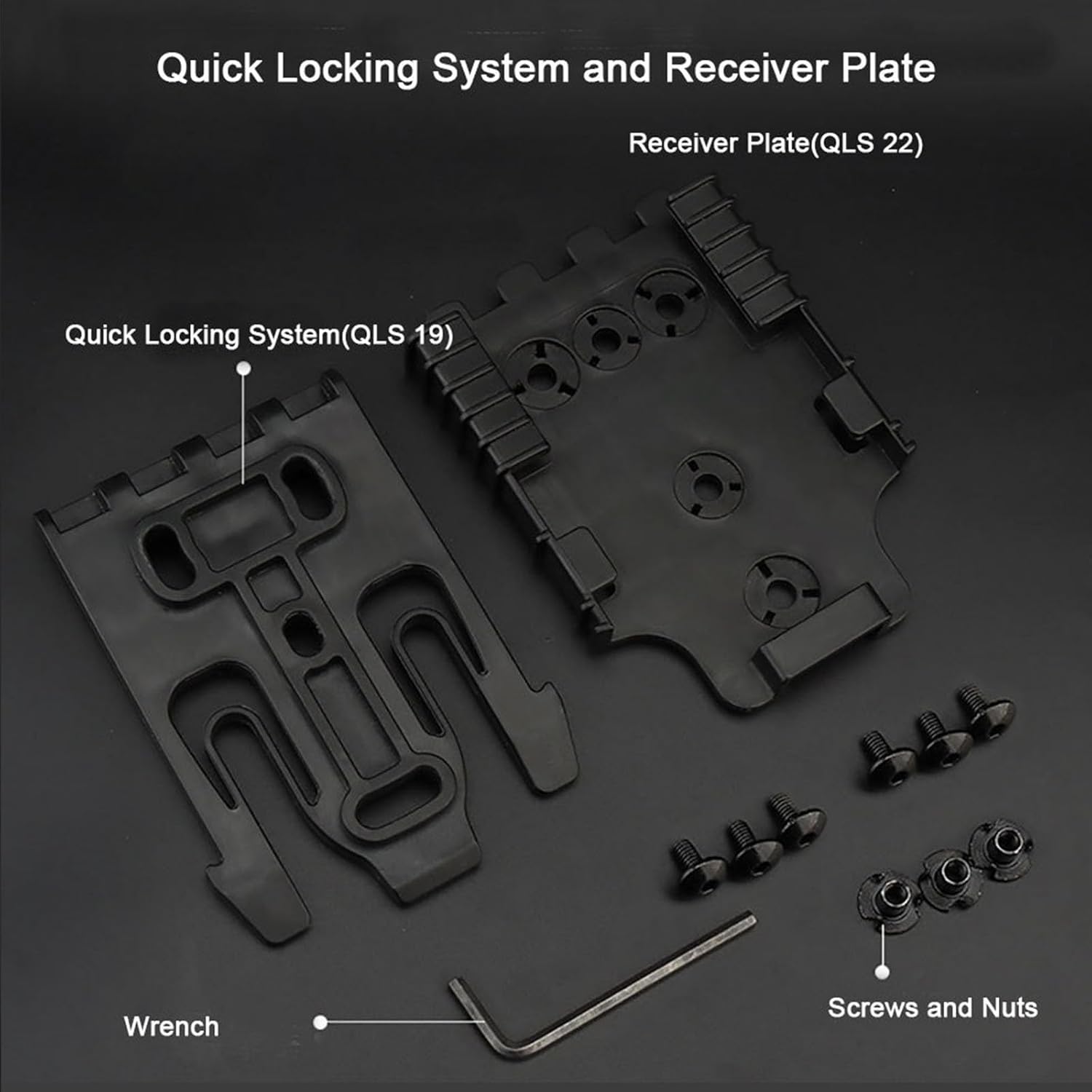 Adaptador de soporte táctico para torniquete con kit QLS adaptador de extensión para funda de extracción rápida, kit de sistema de bloqueo rápido,