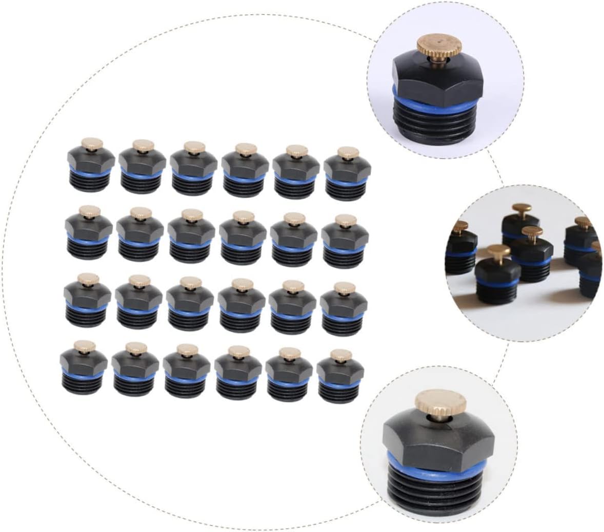 Yardwe Boquilla atomizadora, accesorio de riego para césped, cabezal de aspersor profesional, cabezal de rociador, cabezales de aspersor de riego