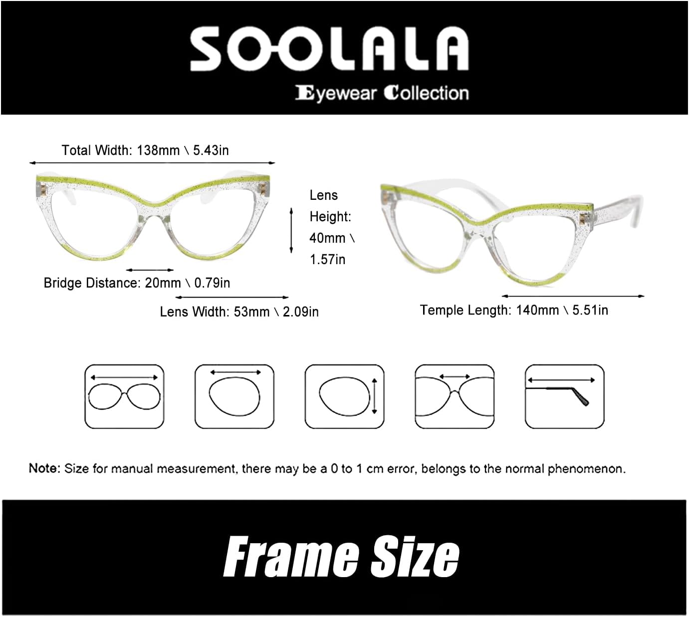 SOOLALA Gafas de ojo de gato de moda para mujer, lentes de lectura con bloqueo de luz azul