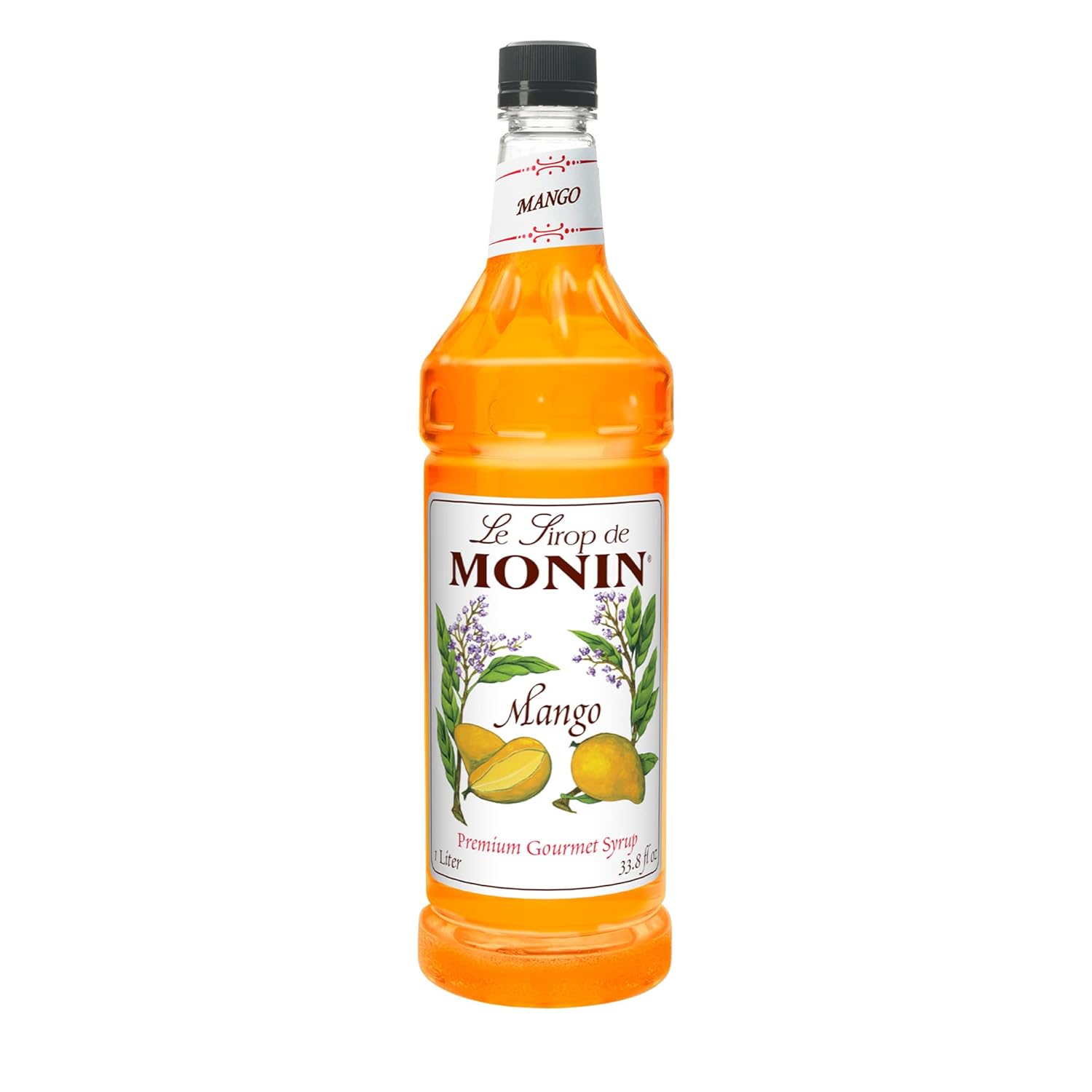 Monin – Jarabe de mango, tropical y dulce, ideal para cócteles, refrescos y limonadas, sin gluten, sin OMG (1 litro)