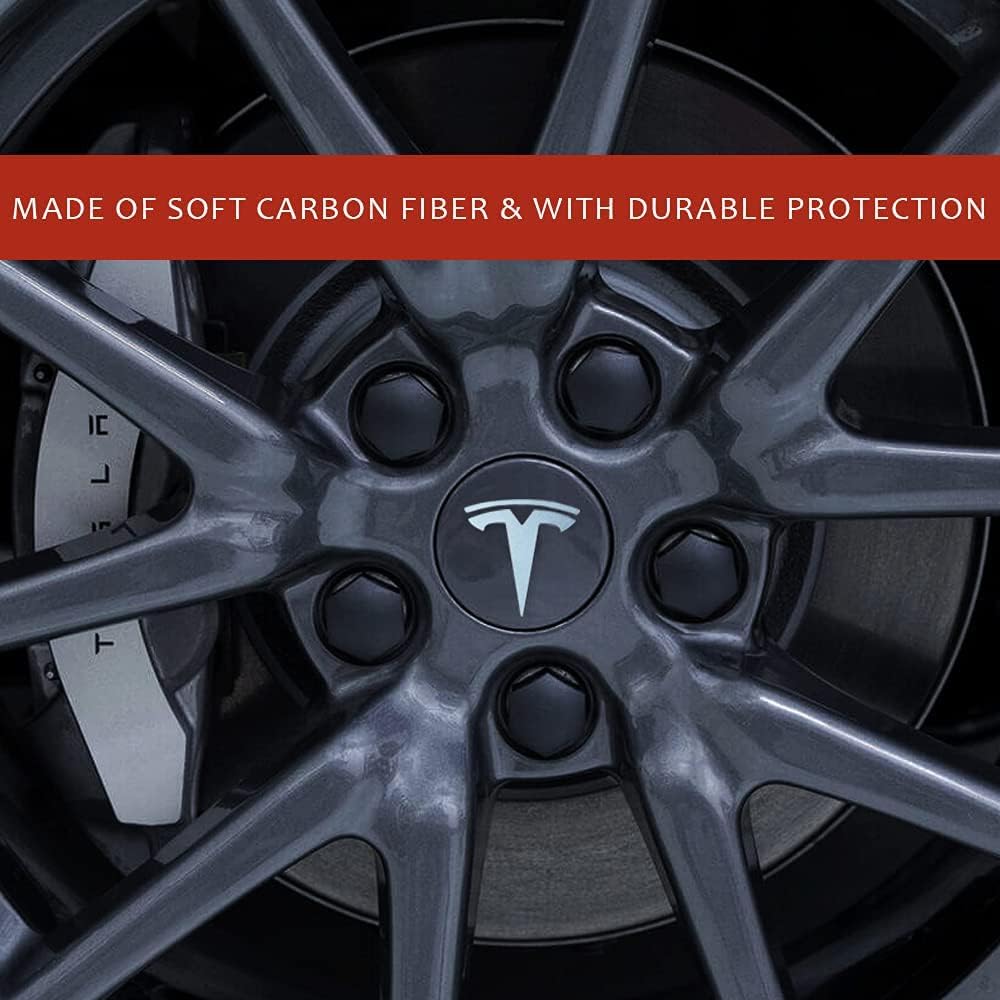 Calcomanías adhesivas con logotipo en T para llanta de rueda de tapa central, 5 piezas compatibles con Tesla Model 3 e Y plateado