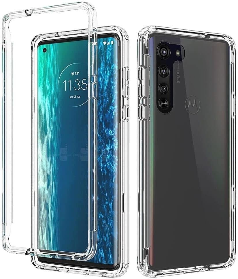 Vavies Compatible con Moto Edge CaseMoto Edge 5G 2020 XT2063-2, cuerpo completo, a prueba de golpes, transparente, flexible, funda protectora para