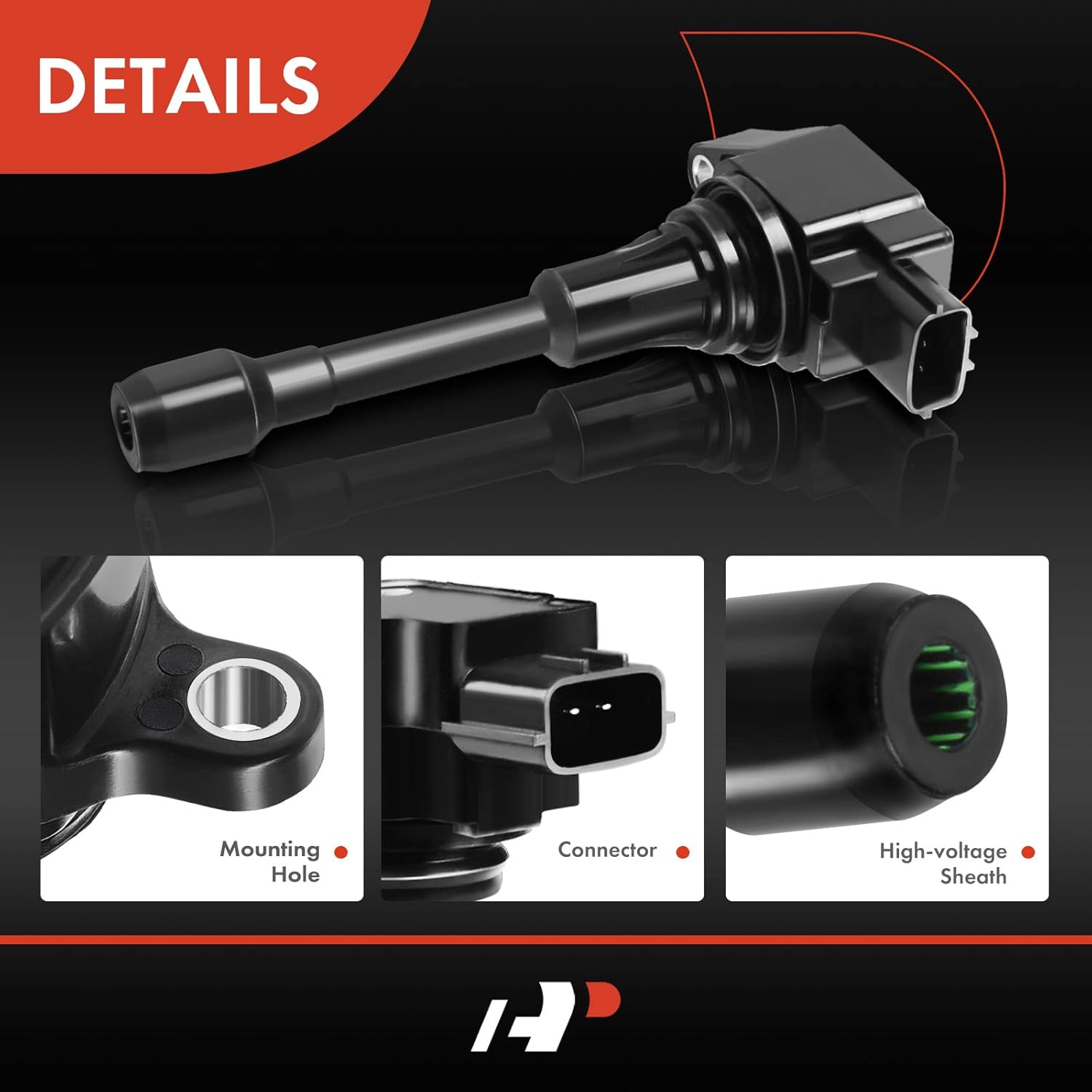 A-Premium Juego de 4 bobinas de encendido compatibles con Toyota 4Runner 2010 L4 2.7L, Camry 2006-2011 L4 2.4L, Corolla 2009-2010 L4 2.4L, Tacoma