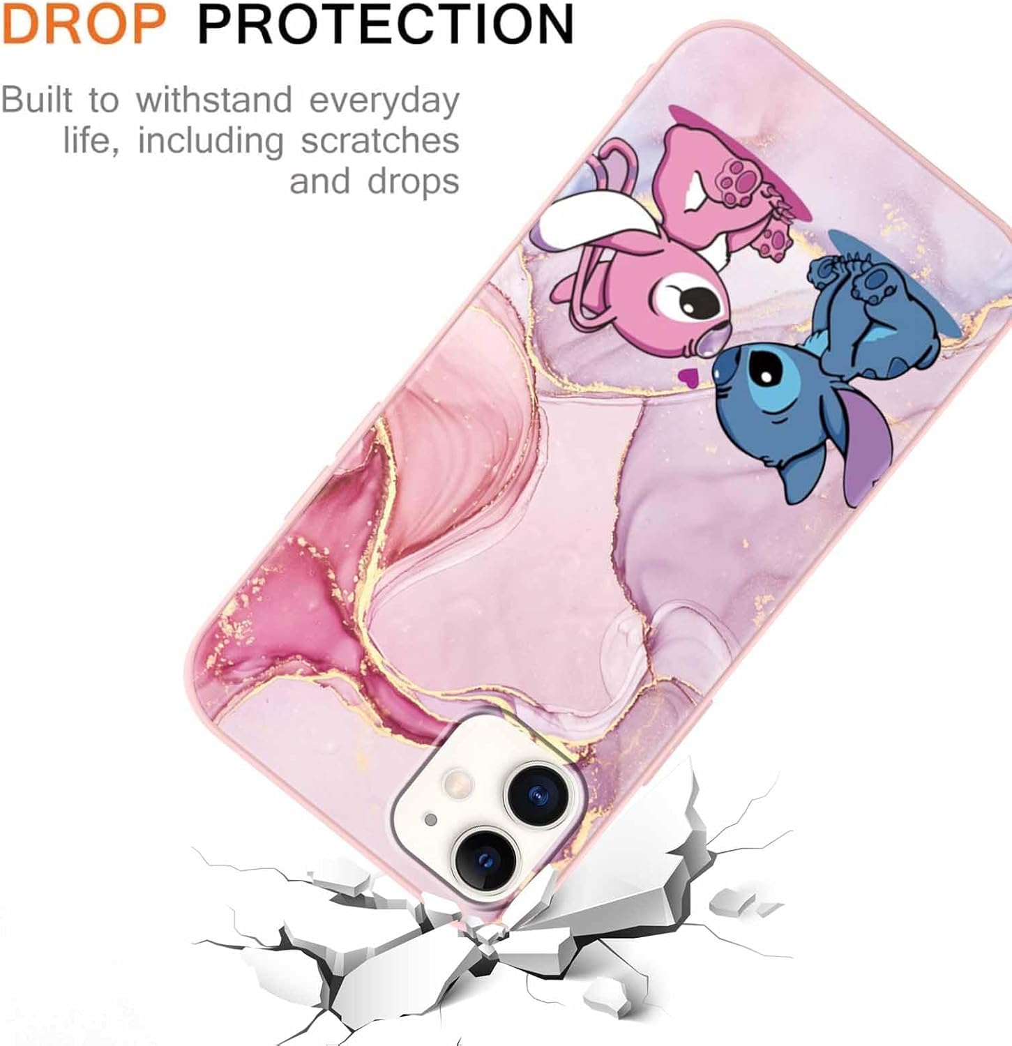 Paquete de 2 fundas protectoras de dibujos animados para iPhone 11 de 6.1 pulgadas, funda protectora de TPU suave a prueba de golpes para iPhone 11,