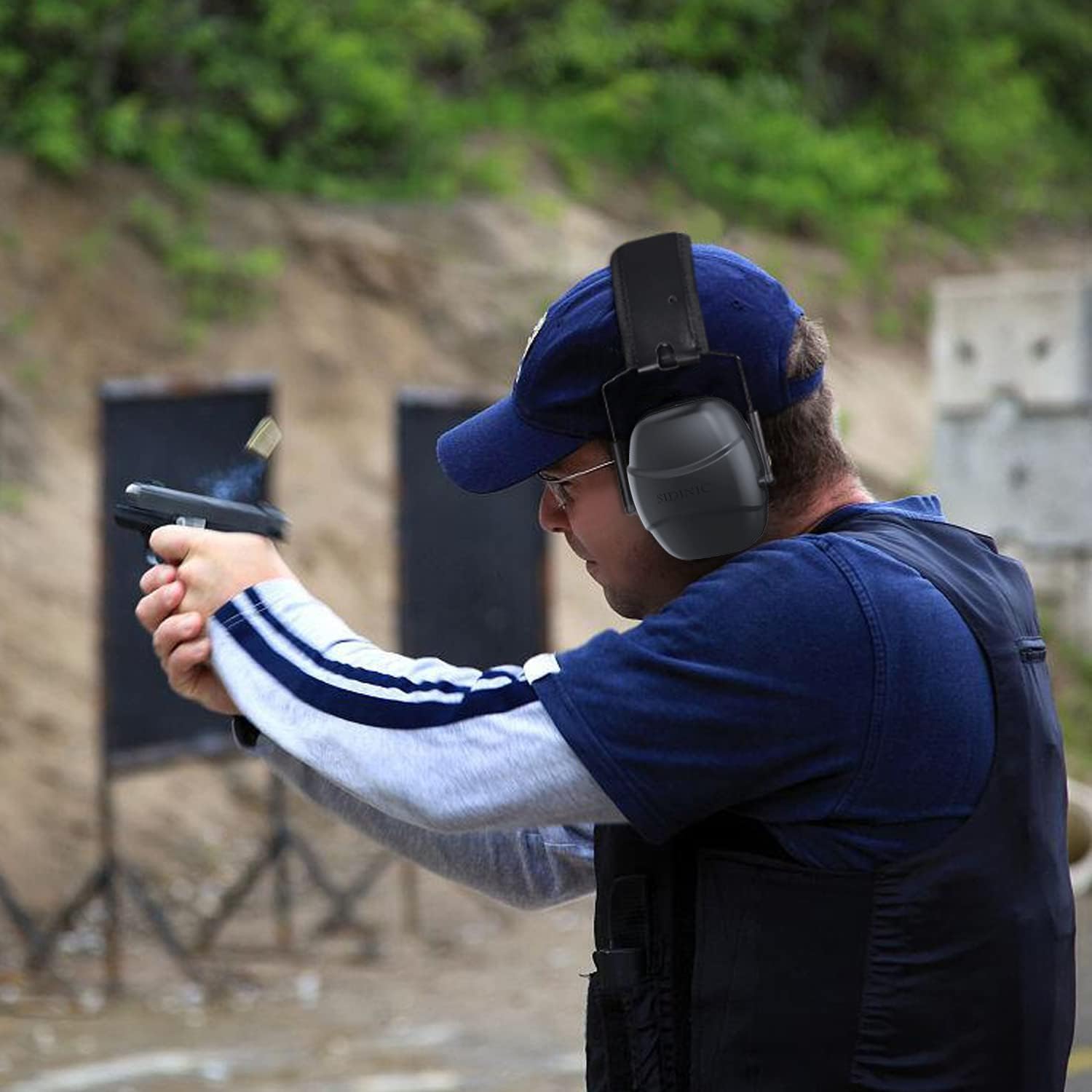 ucho Protección auditiva delgada de 34 dB  Orejeras de diseño especial, peso más ligero y máxima protección auditiva