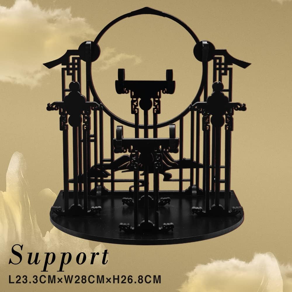 Piececool Soporte de madera negro para modelos de metal 3D, manualidades de bricolaje, conjunto de joyas chinas, kits de construcción de modelos,